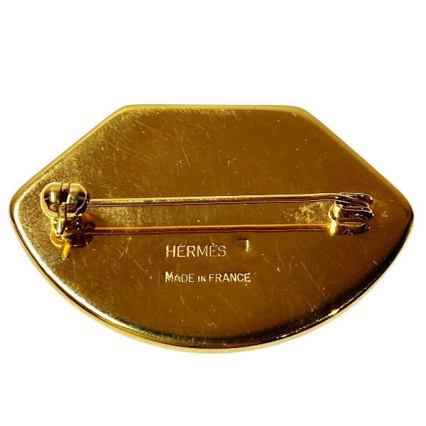 Hermes Hermes Hermès Émail Brooch Metal Brooch DUTY FREE for USA Size ONE SIZE - 3 Thumbnail