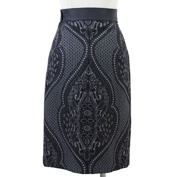Hermes Hermes Hermès 34 Deerskin Paisley Knit High Waist Skirt Leather Skirts DUTY FREE for USA Size ONE SIZE - 4 Thumbnail