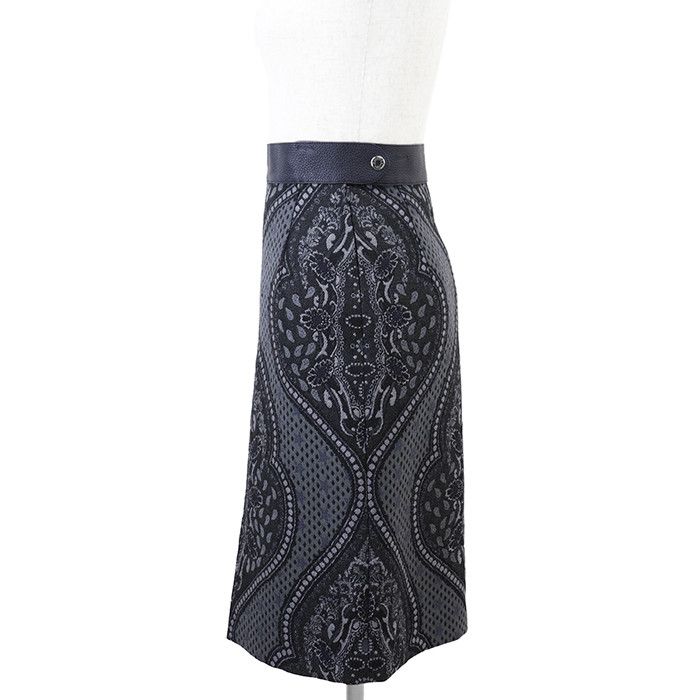 Hermes Hermes Hermès 34 Deerskin Paisley Knit High Waist Skirt Leather Skirts DUTY FREE for USA Size ONE SIZE - 12 Thumbnail