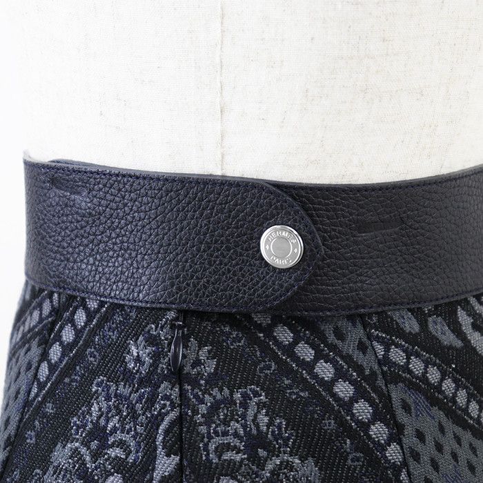 Hermes Hermes Hermès 34 Deerskin Paisley Knit High Waist Skirt Leather Skirts DUTY FREE for USA Size ONE SIZE - 13 Thumbnail
