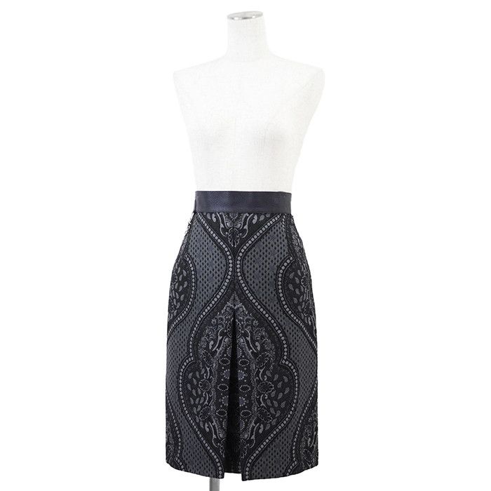 Hermes Hermes Hermès 34 Deerskin Paisley Knit High Waist Skirt Leather Skirts DUTY FREE for USA Size ONE SIZE - 3 Thumbnail