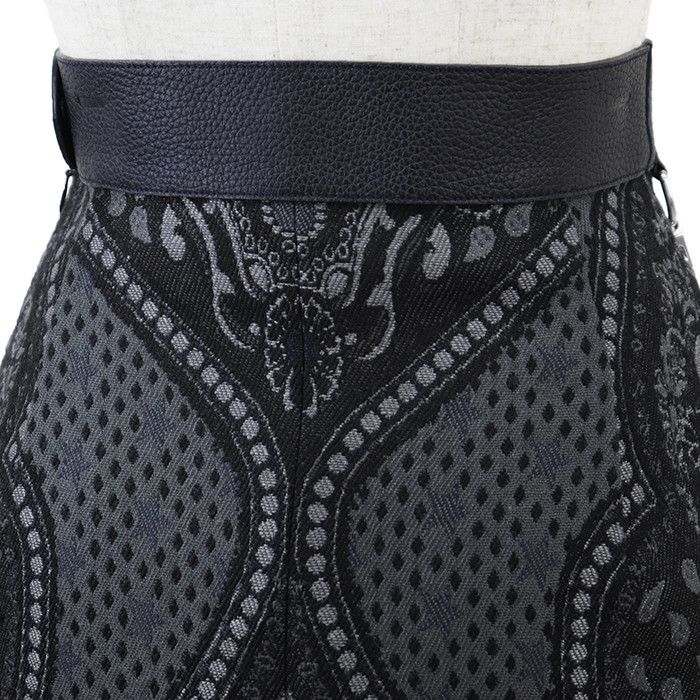Hermes Hermes Hermès 34 Deerskin Paisley Knit High Waist Skirt Leather Skirts DUTY FREE for USA Size ONE SIZE - 5 Thumbnail