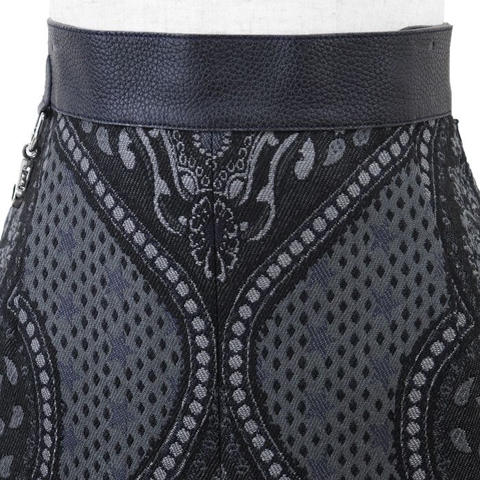Hermes Hermes Hermès 34 Deerskin Paisley Knit High Waist Skirt Leather Skirts DUTY FREE for USA Size ONE SIZE - 2 Thumbnail