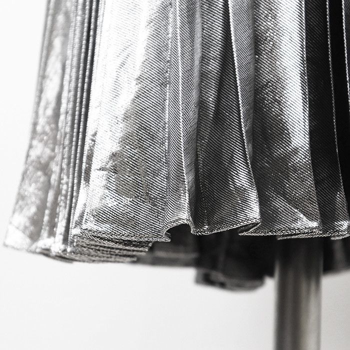 Celine Celine Celine Metallic Fiber Pleated Skirt Textile Skirts DUTY FREE for USA Size ONE SIZE - 13 Thumbnail