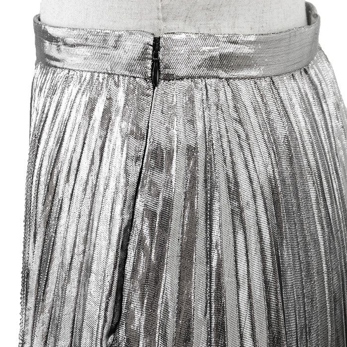 Celine Celine Celine Metallic Fiber Pleated Skirt Textile Skirts DUTY FREE for USA Size ONE SIZE - 5 Thumbnail