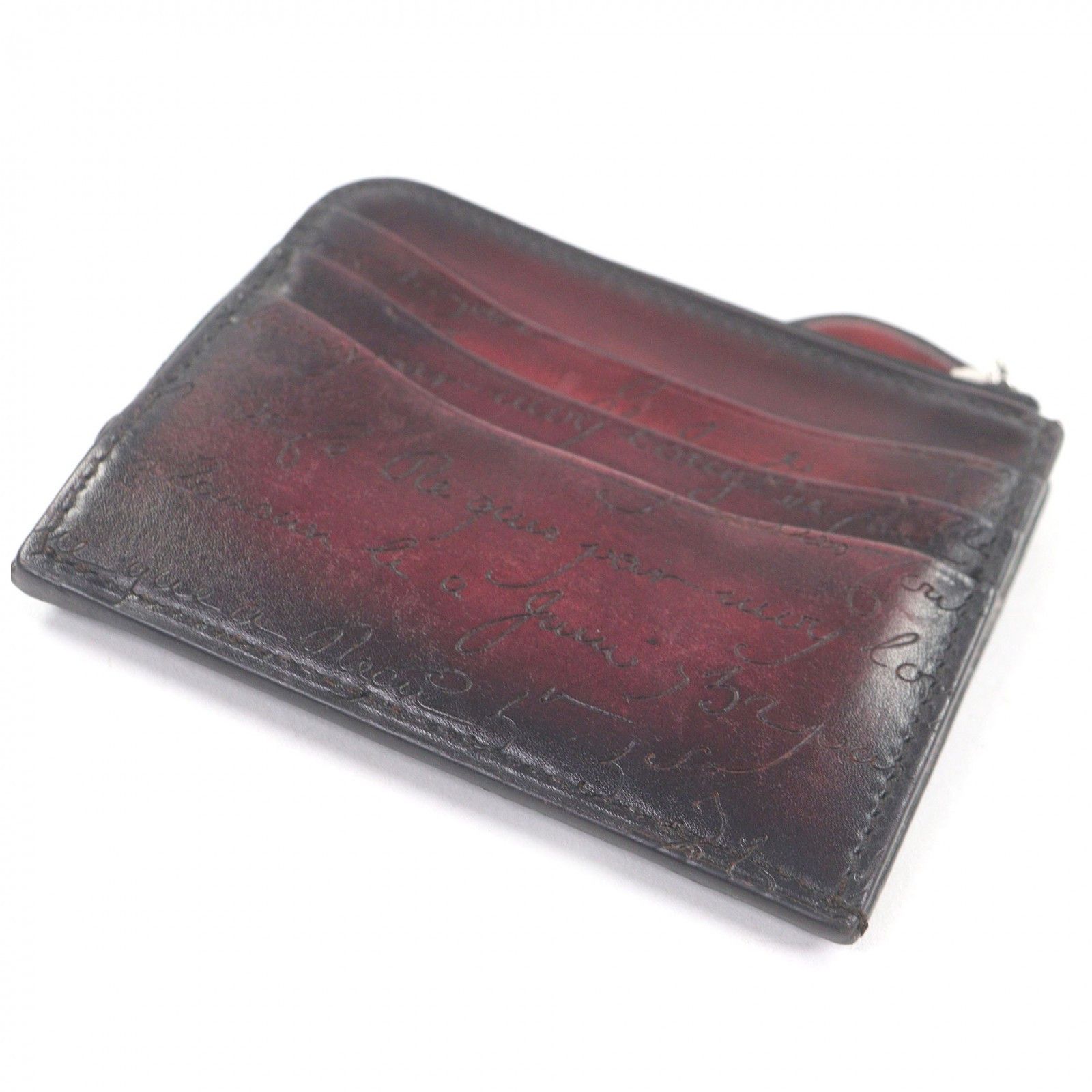 Berluti Berluti Berluti Core Logic Calligraphy Scritto Venezia Calf Leather Card Case Leather Card Case DUTY FREE for USA Size ONE SIZE - 3 Thumbnail