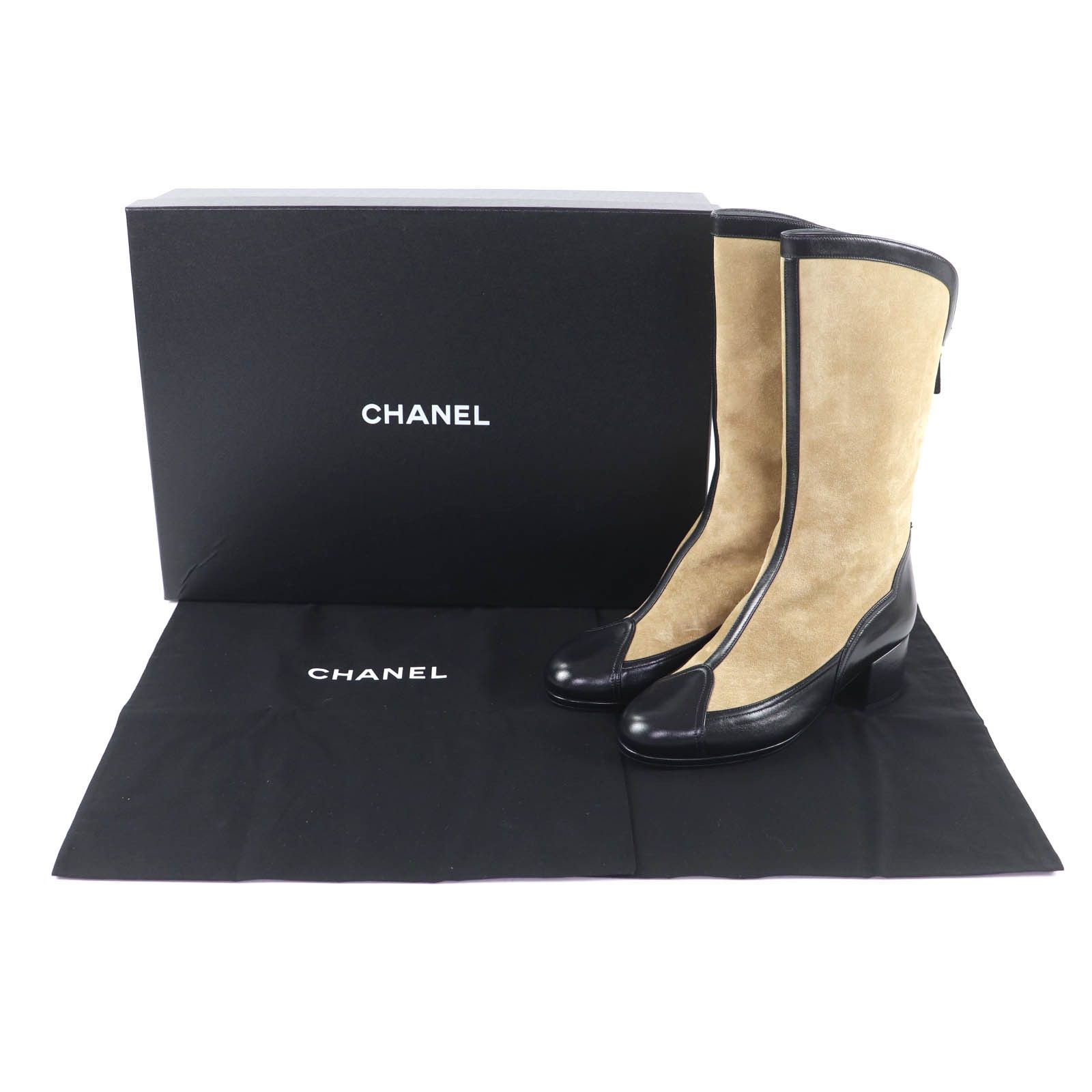 Chanel Chanel CHANEL Knee-high boots Suede Boots Leather Shoes G46591 DUTY FREE for USA Size ONE SIZE - 2 Thumbnail