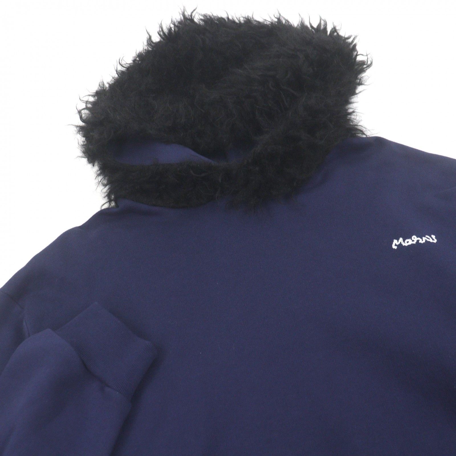 Marni Marni Marni Logo Embroidered Cotton Faux Fur Hooded Jacket Textile Sweatshirts & Hoodies DUTY FREE for USA Size ONE SIZE - 2 Thumbnail