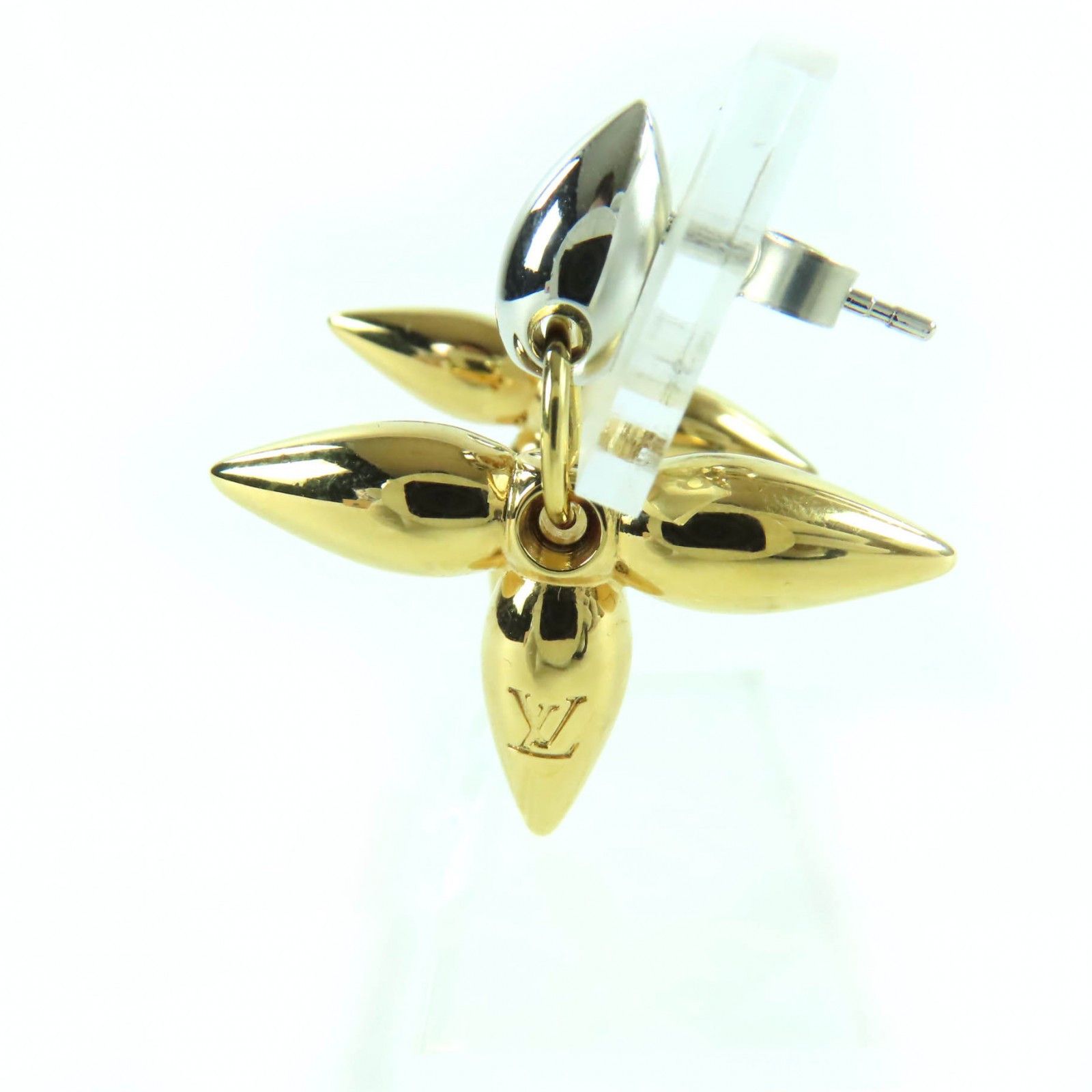 Louis Vuitton Louis Vuitton Louis Vuitton Pierce Bookle Dreille Louisette Earrings Metal Earrings M00630 DUTY FREE for USA Size ONE SIZE - 4 Thumbnail