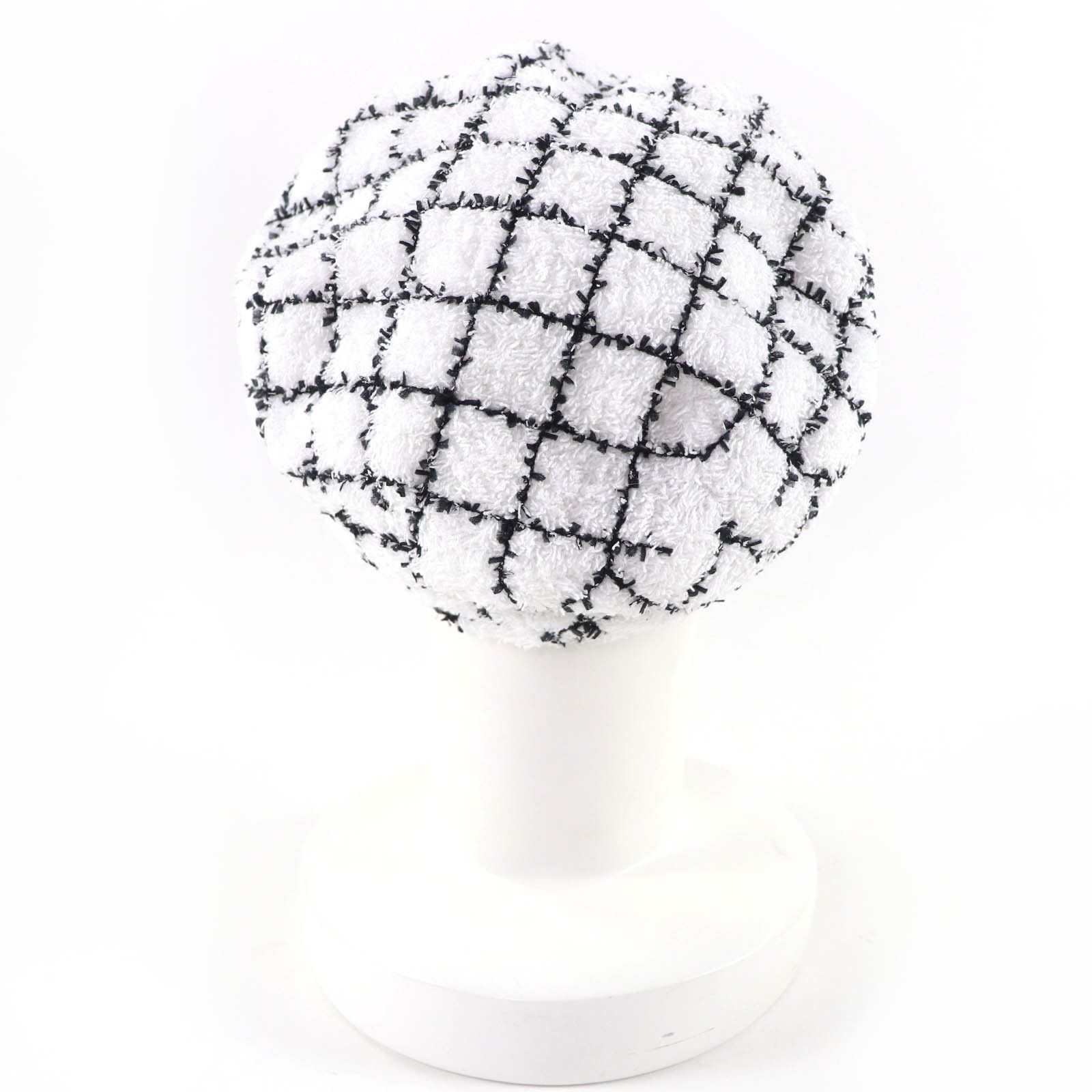 Chanel Chanel CHANEL COCO Mark Tweed Cotton Beret Textile Hats DUTY FREE for USA Size ONE SIZE - 4 Thumbnail