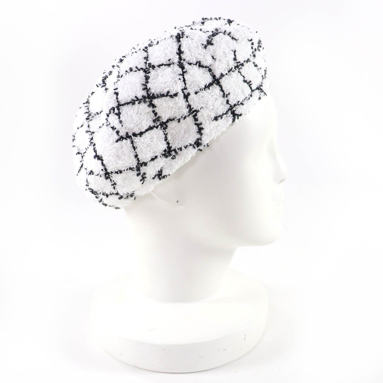 Chanel Chanel CHANEL COCO Mark Tweed Cotton Beret Textile Hats DUTY FREE for USA Size ONE SIZE - 5 Thumbnail