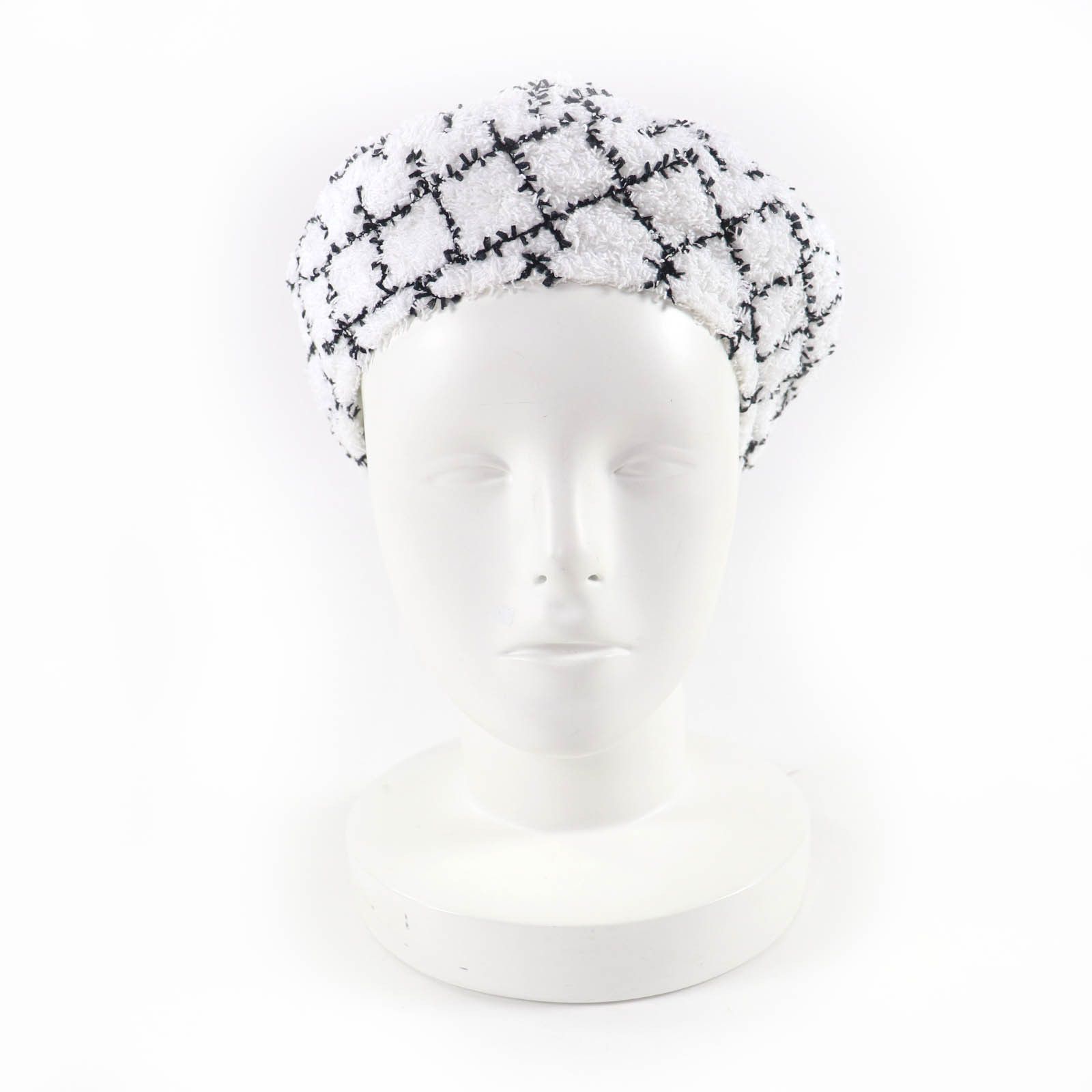 Chanel Chanel CHANEL COCO Mark Tweed Cotton Beret Textile Hats DUTY FREE for USA Size ONE SIZE - 2 Thumbnail