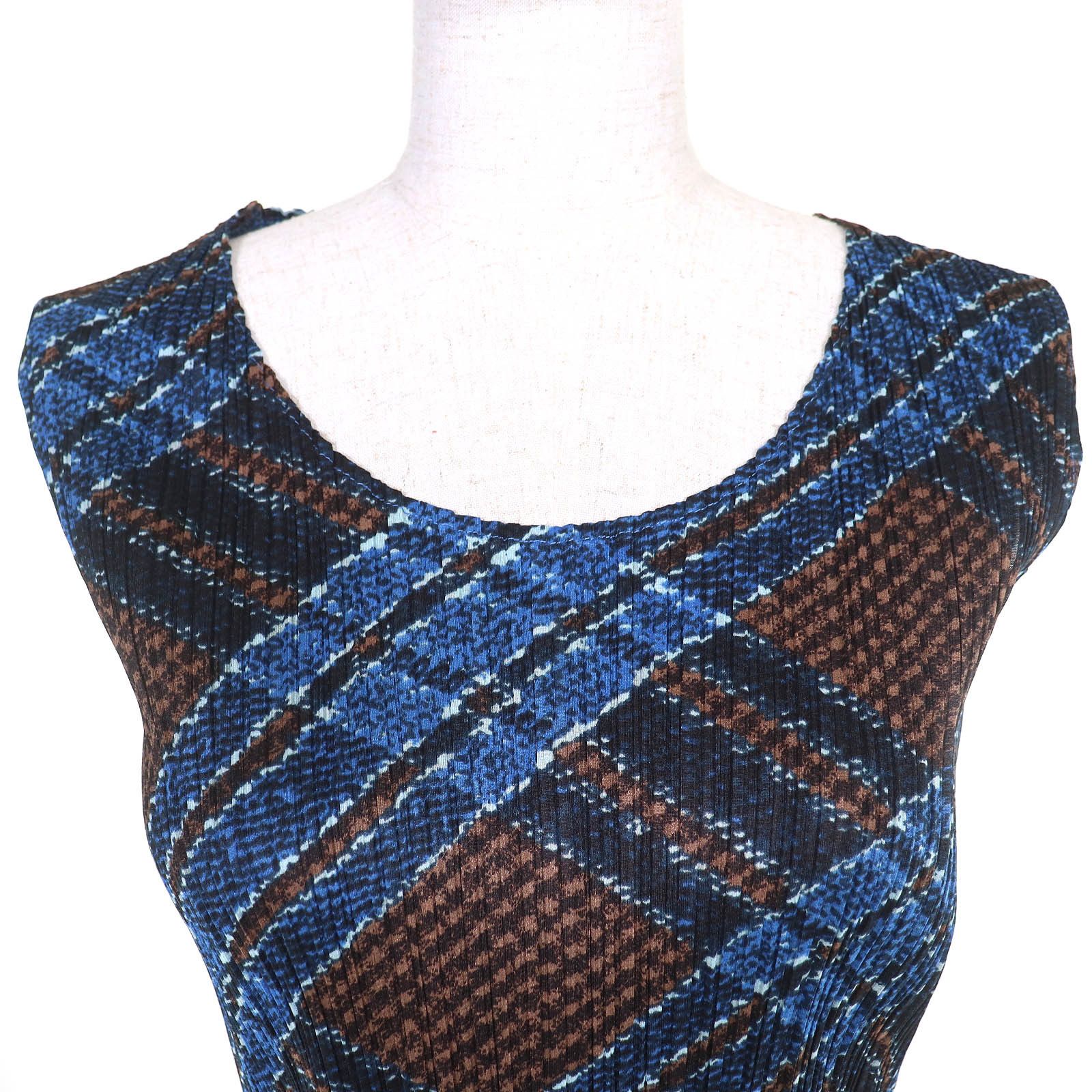 Issey Miyake Issey Miyake PLEATS PLEASE Tank top Polyester Sleeveless T-shirt Textile Tops PP94-JK560 DUTY FREE for USA Size ONE SIZE - 4 Thumbnail