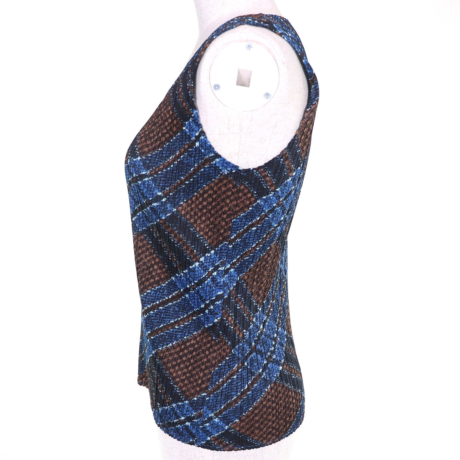 Issey Miyake Issey Miyake PLEATS PLEASE Tank top Polyester Sleeveless T-shirt Textile Tops PP94-JK560 DUTY FREE for USA Size ONE SIZE - 2 Thumbnail
