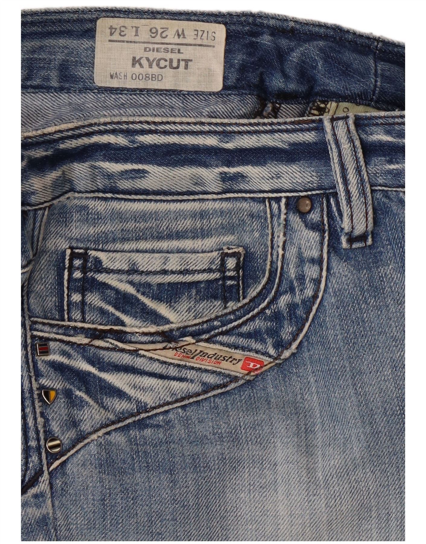 Diesel Womens Kycut Slim Jeans W26 L29 Blue Cotton Size 42" / US 20 - 4 Thumbnail
