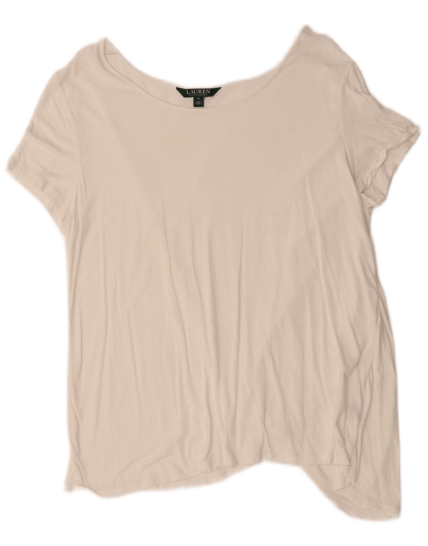 Ralph Lauren Womens T-Shirt Top UK 18 XL White Cotton Size M / US 6-8 / IT 42-44 - 3 Thumbnail