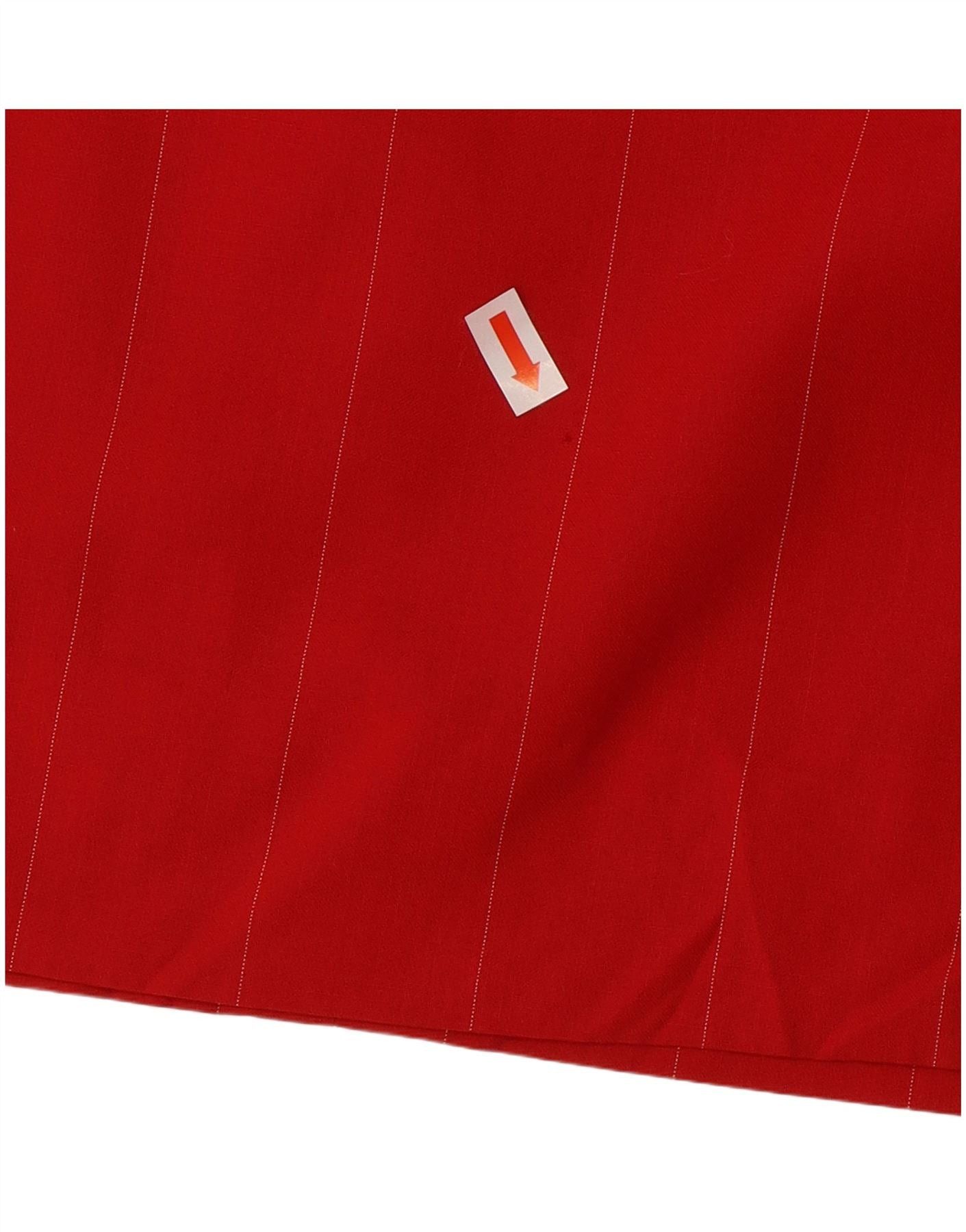 Ralph Lauren Womens High Waist Straight Skirt US 4 Small W24 Red Pinstrip Size 25" / US 0 / IT 36 - 3 Thumbnail