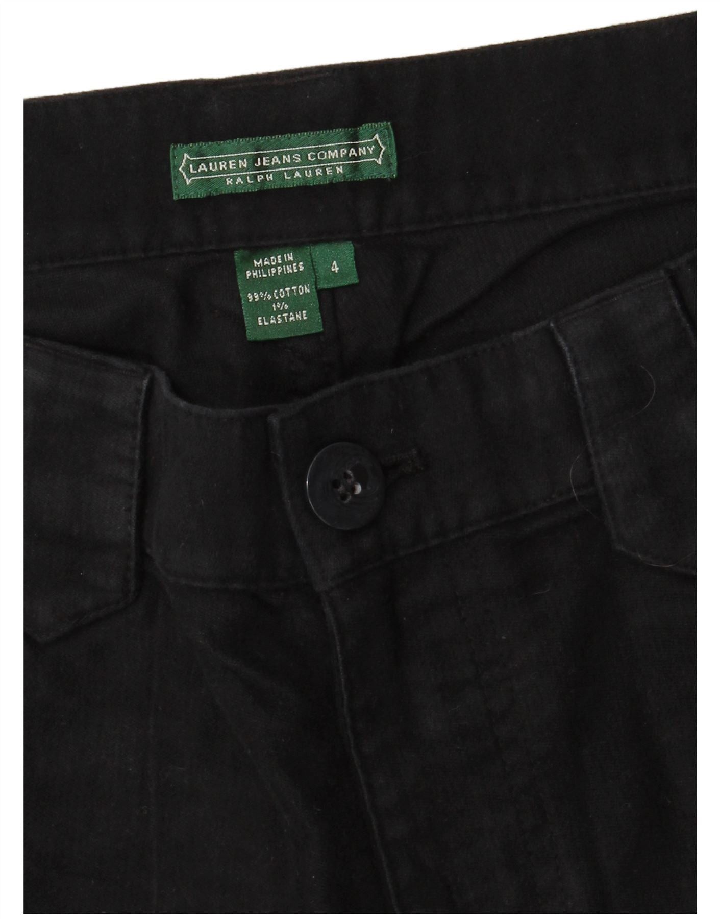 Ralph Lauren Womens Straight Casual Trousers US 4 Small W30 L29 Black Size 25" / US 0 / IT 36 - 3 Thumbnail