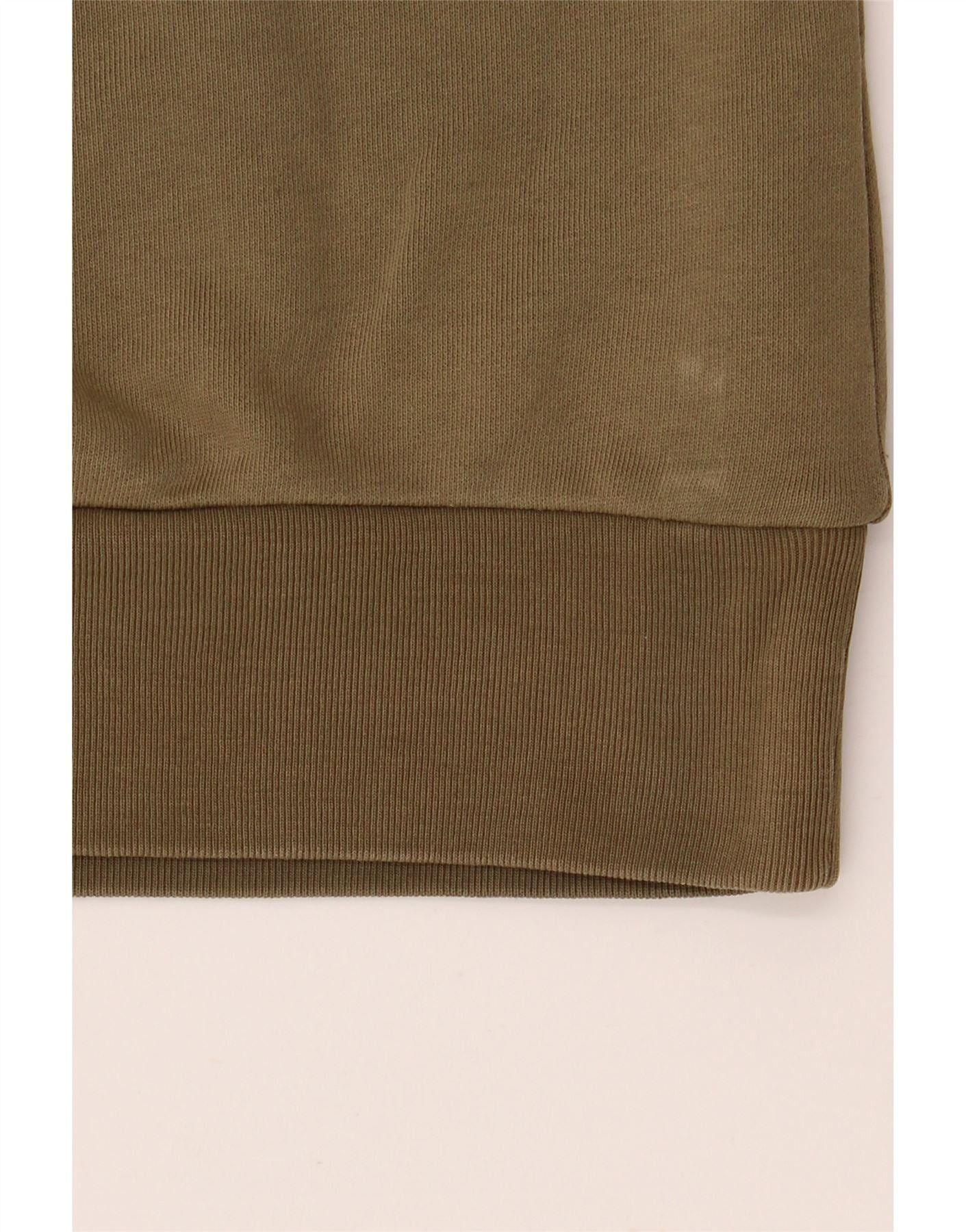 Diesel Womens Graphic Sweatshirt Jumper UK 12 Medium Khaki Cotton Size S / US 4 / IT 40 - 4 Thumbnail