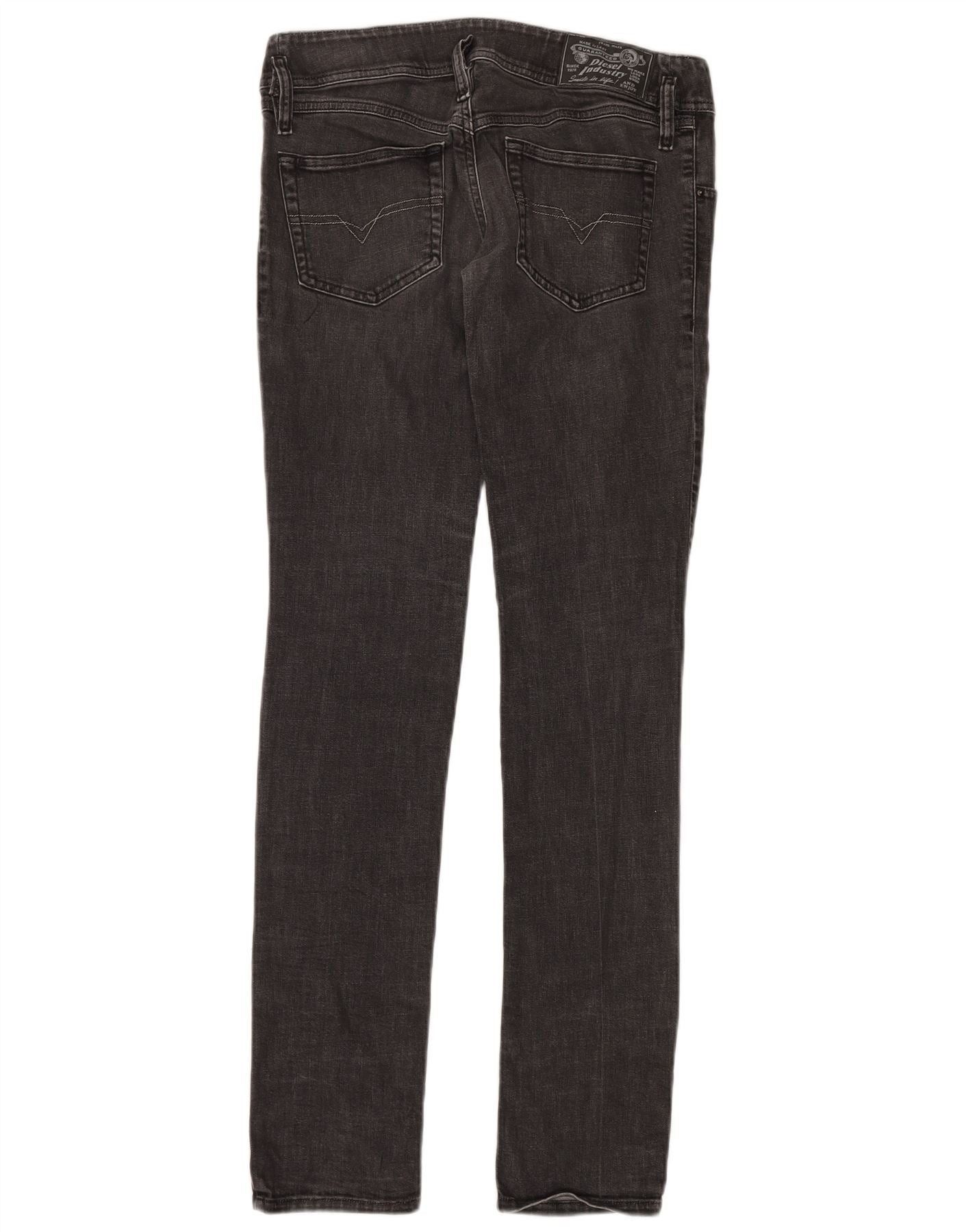 Diesel Womens Matic Slim Jeans W28 L34 Black Cotton Size 42" / US 20 - 2 Thumbnail