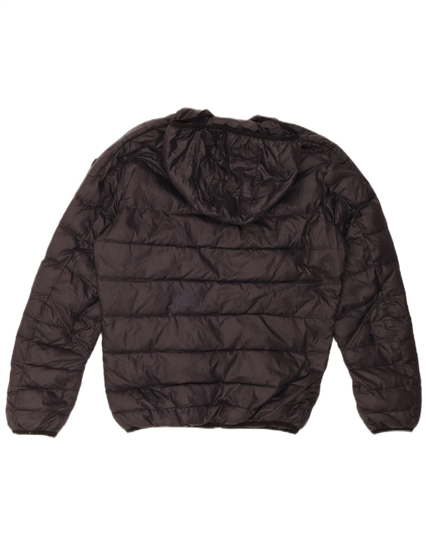 Diesel Mens Hooded Padded Jacket UK 36 Small Black Nylon Size US M / EU 48-50 / 2 - 2 Thumbnail