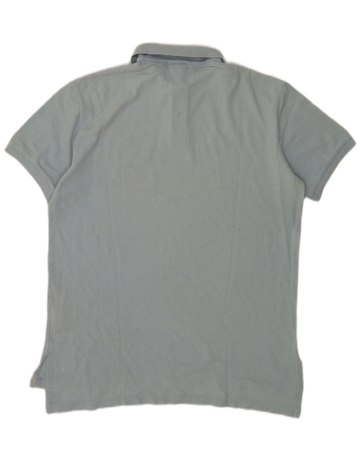 Polo Ralph Lauren Mens Graphic Polo Shirt Large Blue Cotton Size US XL / EU 56 / 4 - 2 Thumbnail