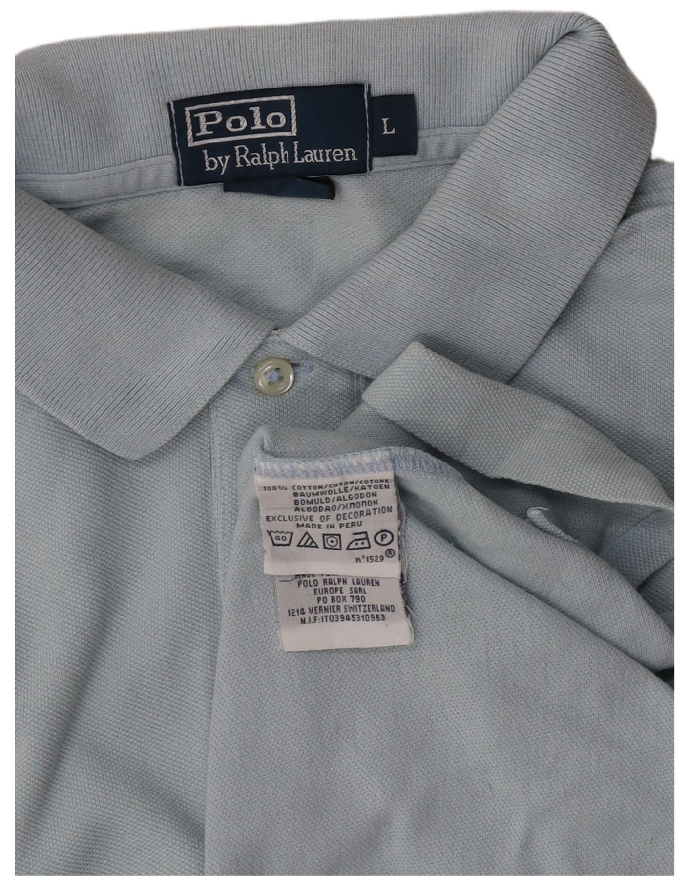 Polo Ralph Lauren Mens Graphic Polo Shirt Large Blue Cotton Size US XL / EU 56 / 4 - 4 Thumbnail