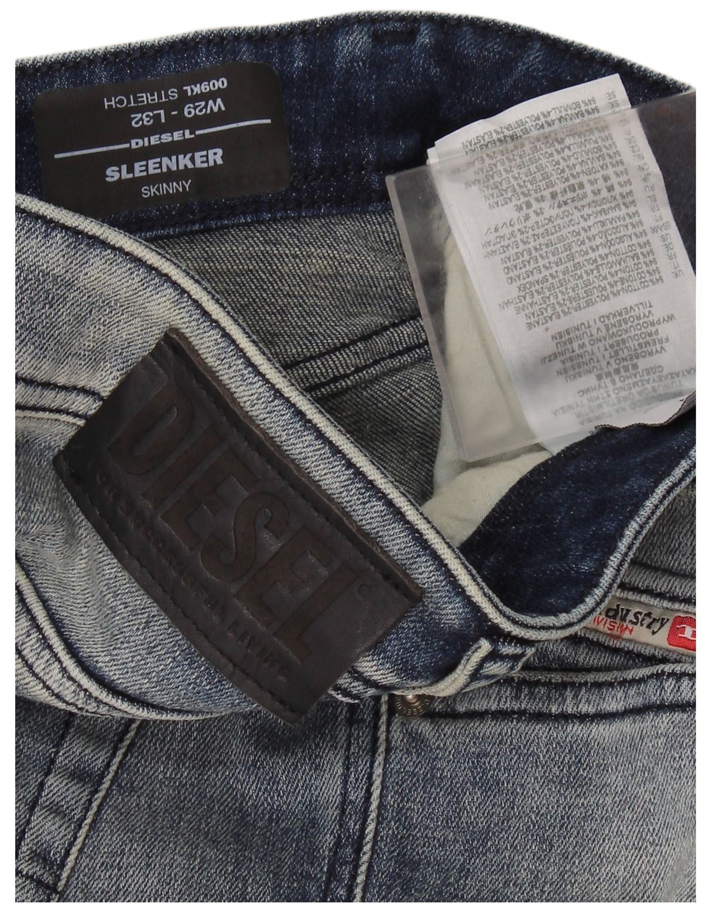 Diesel Womens Sleenker Skinny Jeans W29 L25 Blue Cotton Size 42" / US 20 - 3 Thumbnail