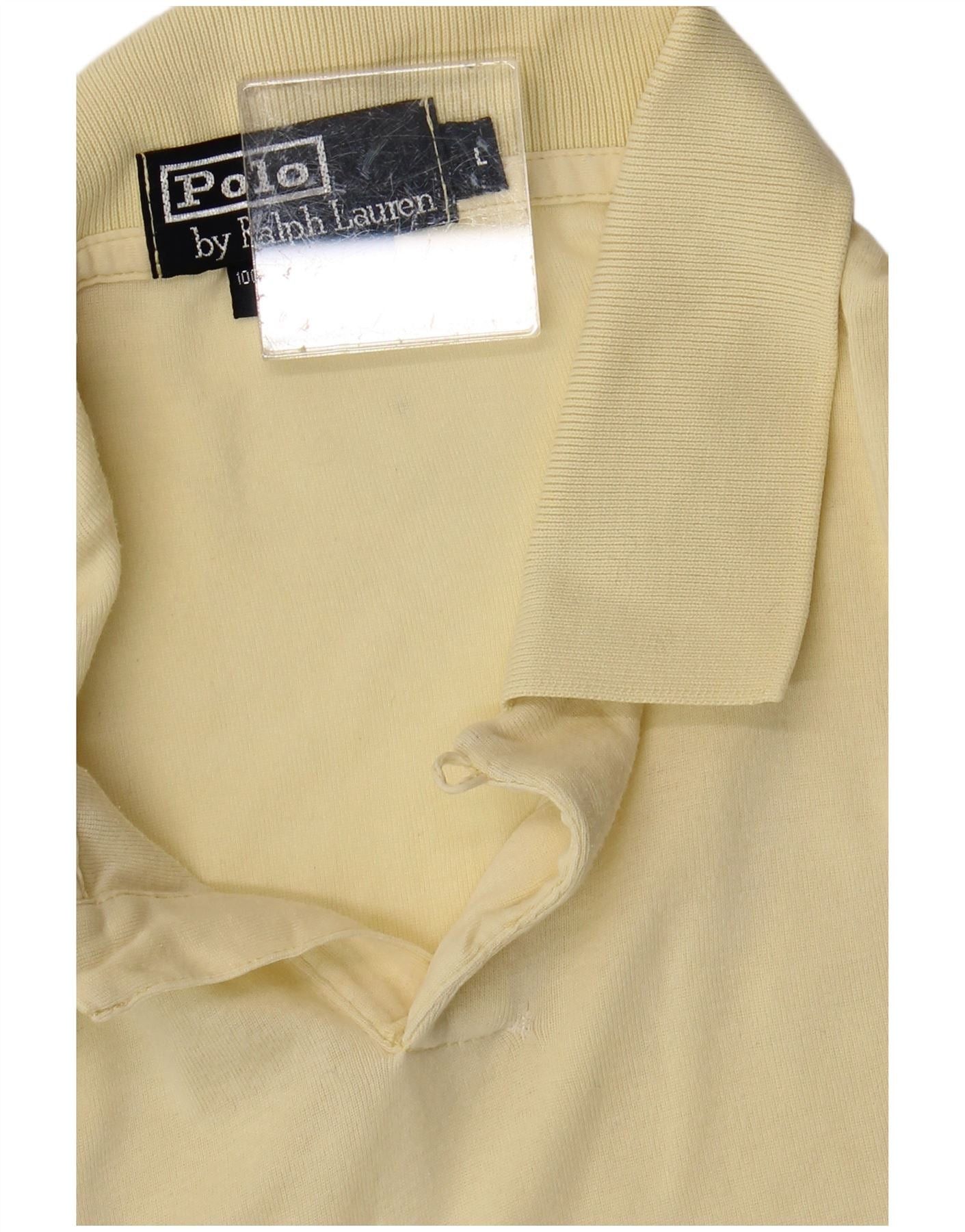 Polo Ralph Lauren Mens Polo Shirt Large Beige Cotton Size US L / EU 52-54 / 3 - 4 Thumbnail