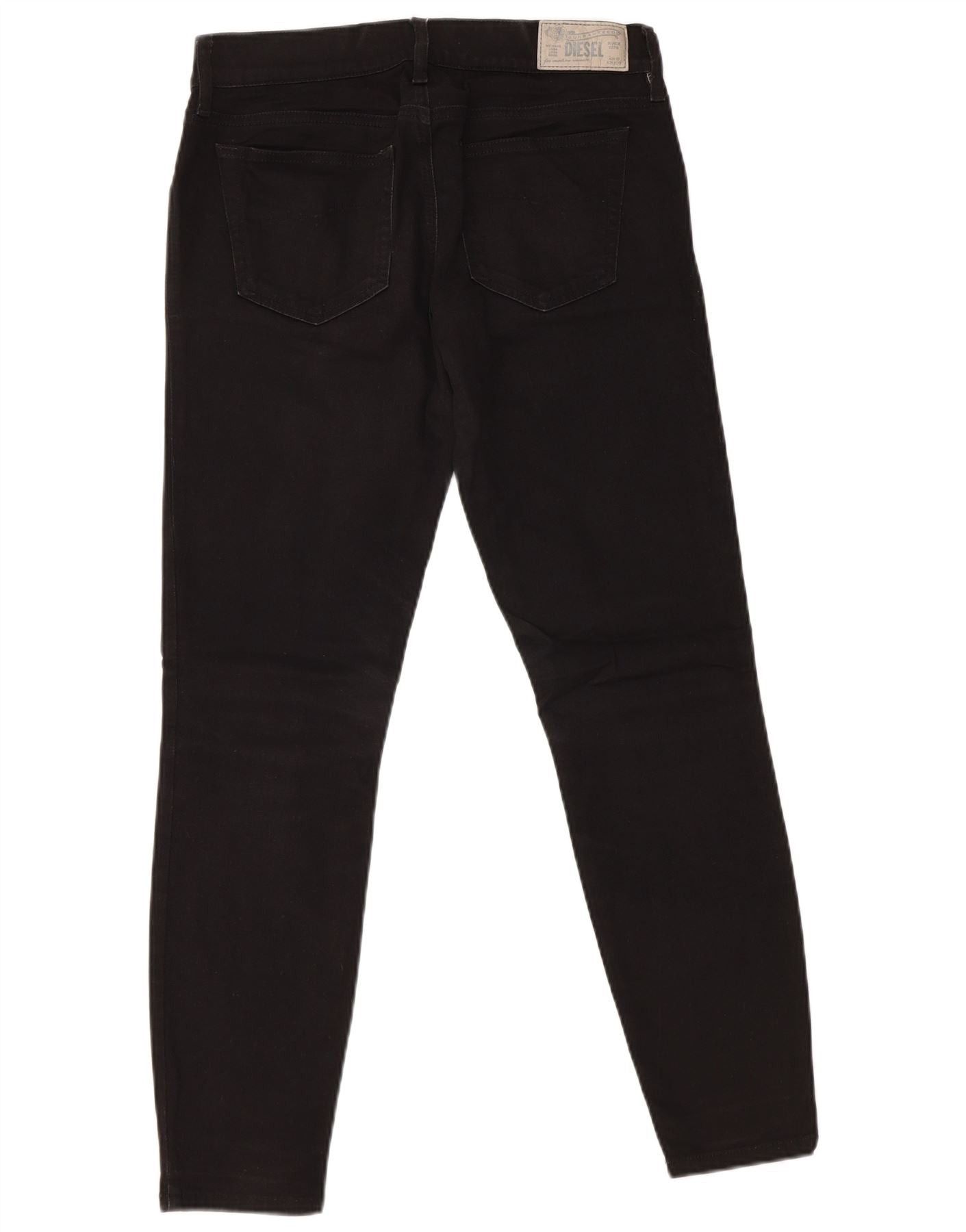 Diesel Womens Grupee Low Waist Super Slim Skinny Jeans W28 L28 Blac Size 24" / US 00 / IT 34 - 2 Thumbnail