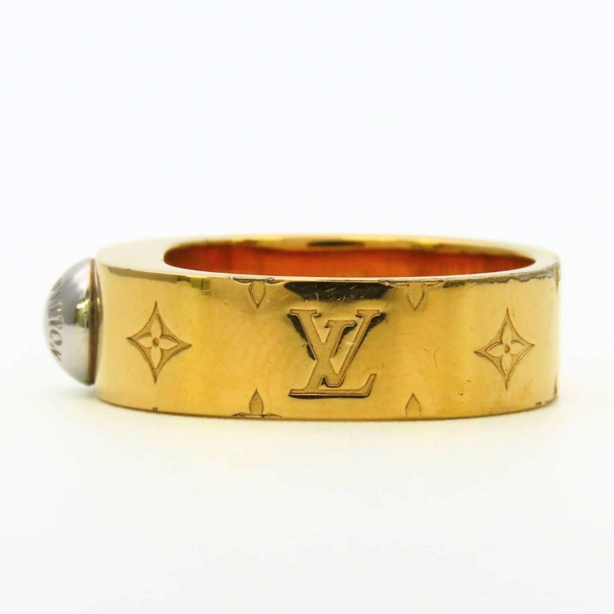 Louis Vuitton Louis Vuitton Ring, Berg Nanogram M00210 S, Metal Gold and Silver Plated, Monogram, Women's, LOUIS VUITTON Size ONE SIZE - 4 Thumbnail