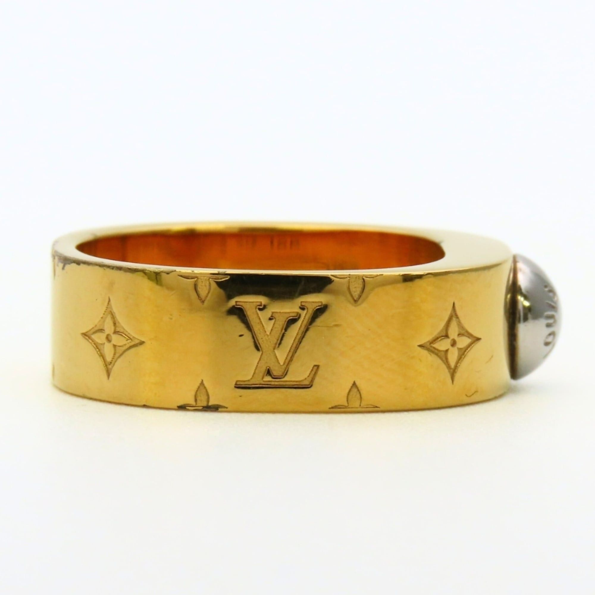 Louis Vuitton Louis Vuitton Ring, Berg Nanogram M00210 S, Metal Gold and Silver Plated, Monogram, Women's, LOUIS VUITTON Size ONE SIZE - 6 Thumbnail