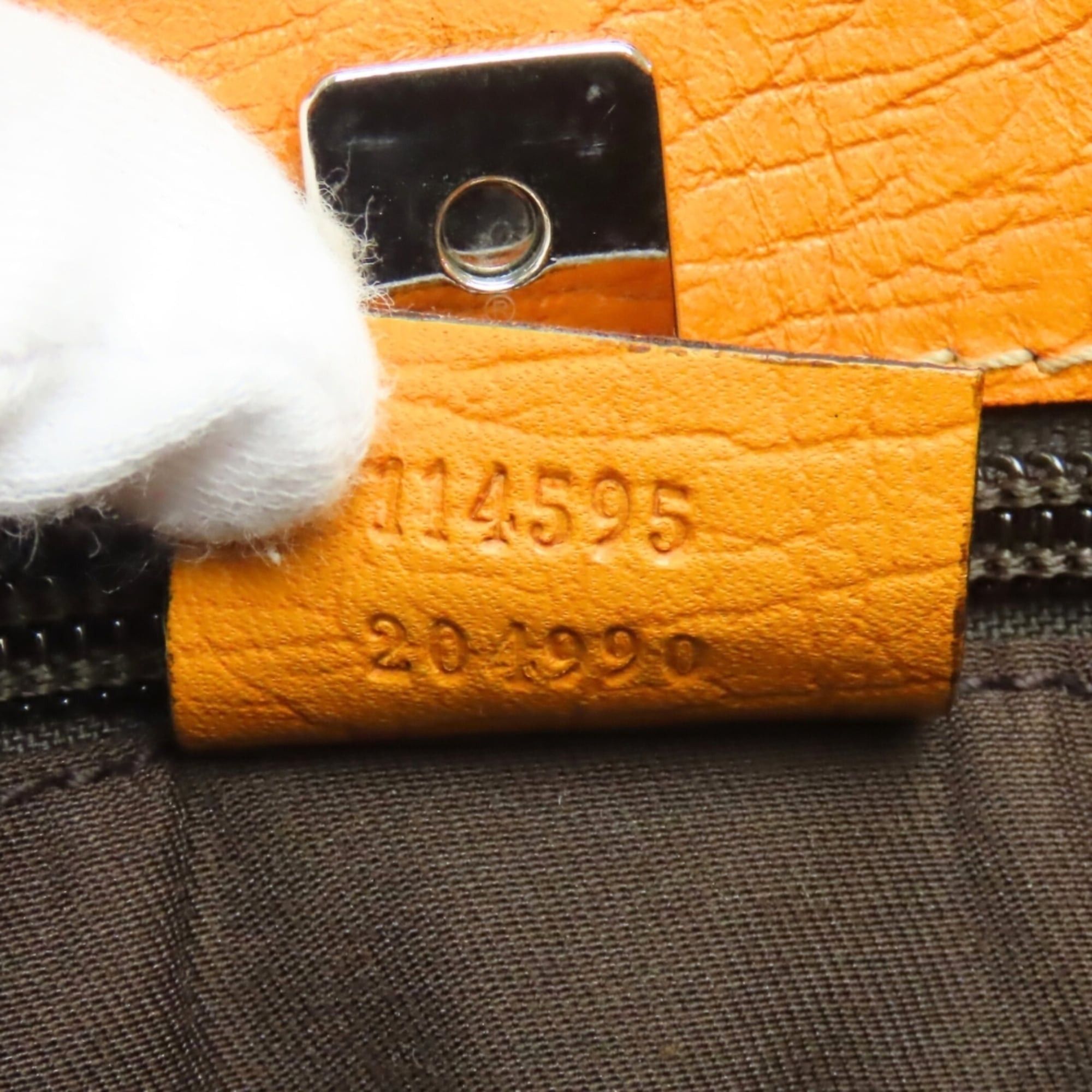 Gucci Gucci Tote Bag 114595 GG Supreme Canvas Leather Beige Orange Women's GUCCI Size ONE SIZE - 17 Thumbnail