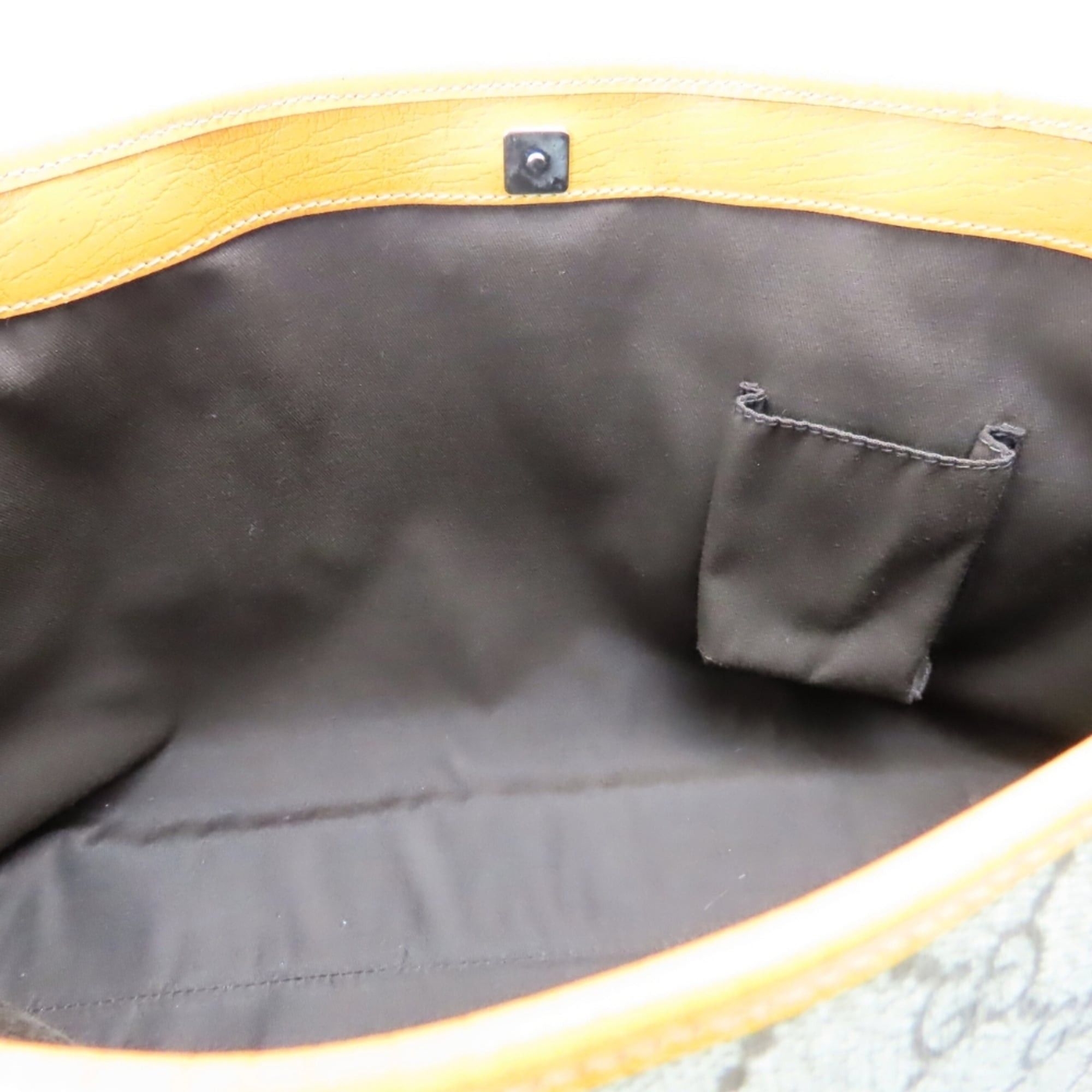 Gucci Gucci Tote Bag 114595 GG Supreme Canvas Leather Beige Orange Women's GUCCI Size ONE SIZE - 20 Thumbnail