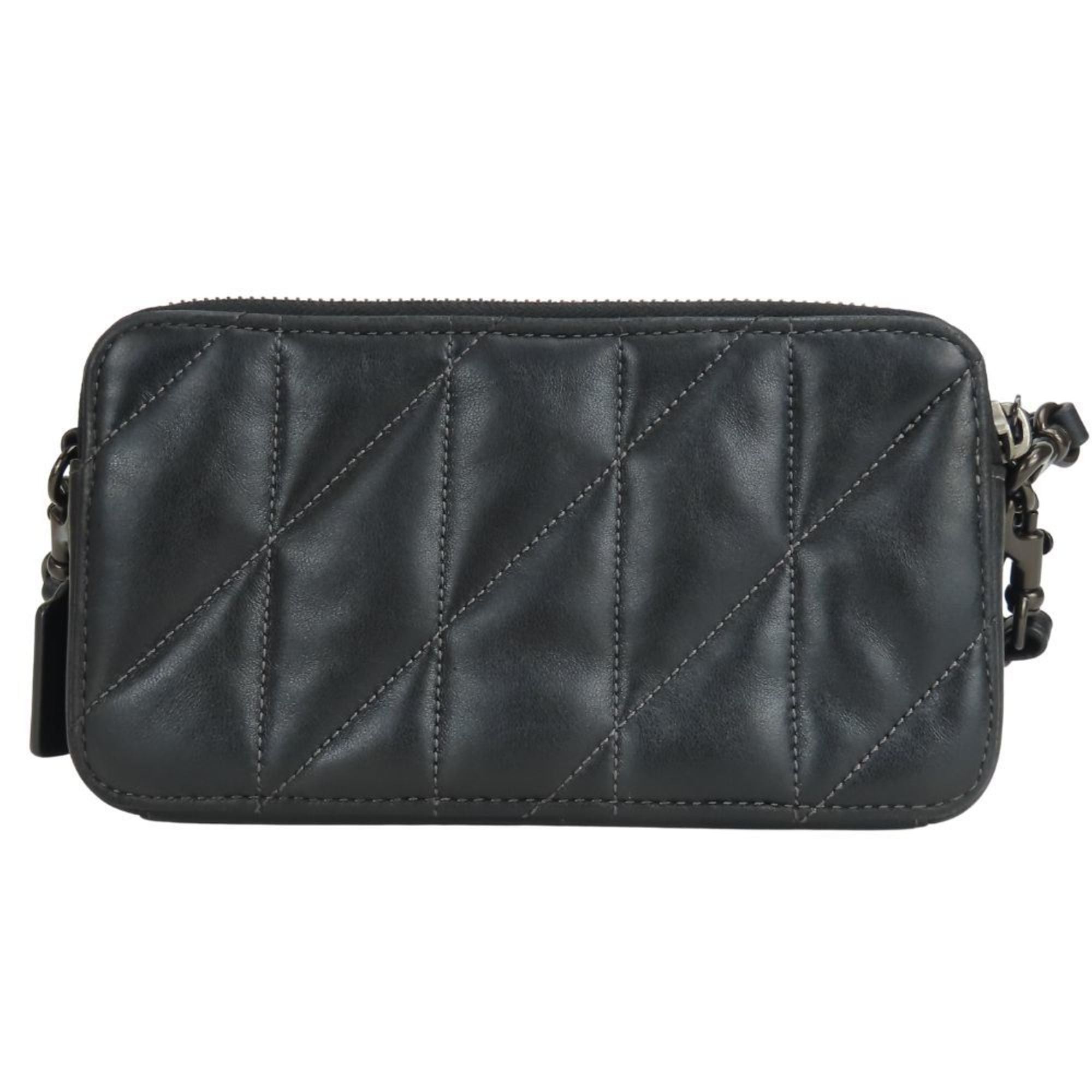 Coach Coach Shoulder Bag Pochette CM531 Leather Black 2-Way Pouch Women's COACH Size ONE SIZE - 4 Thumbnail