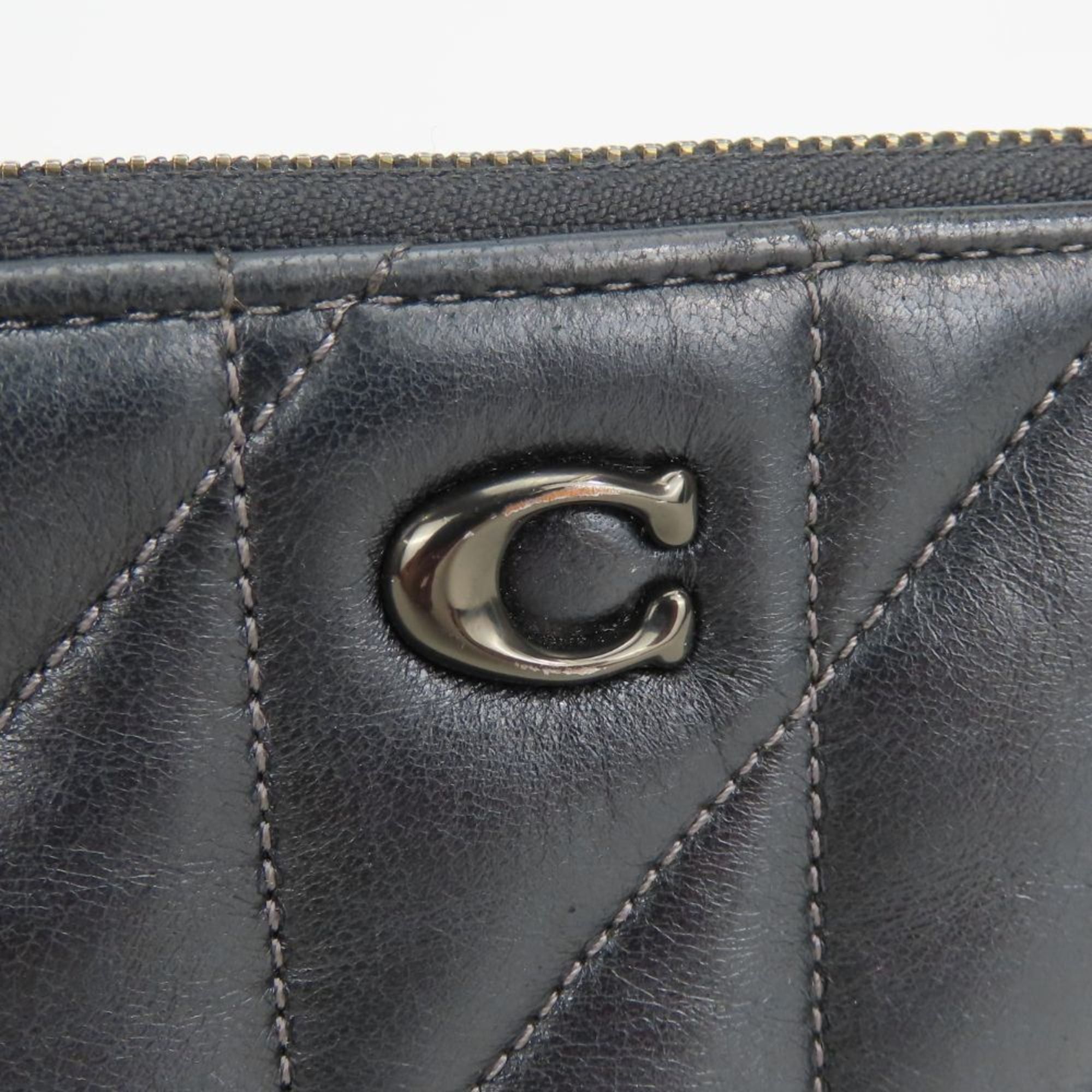 Coach Coach Shoulder Bag Pochette CM531 Leather Black 2-Way Pouch Women's COACH Size ONE SIZE - 6 Thumbnail