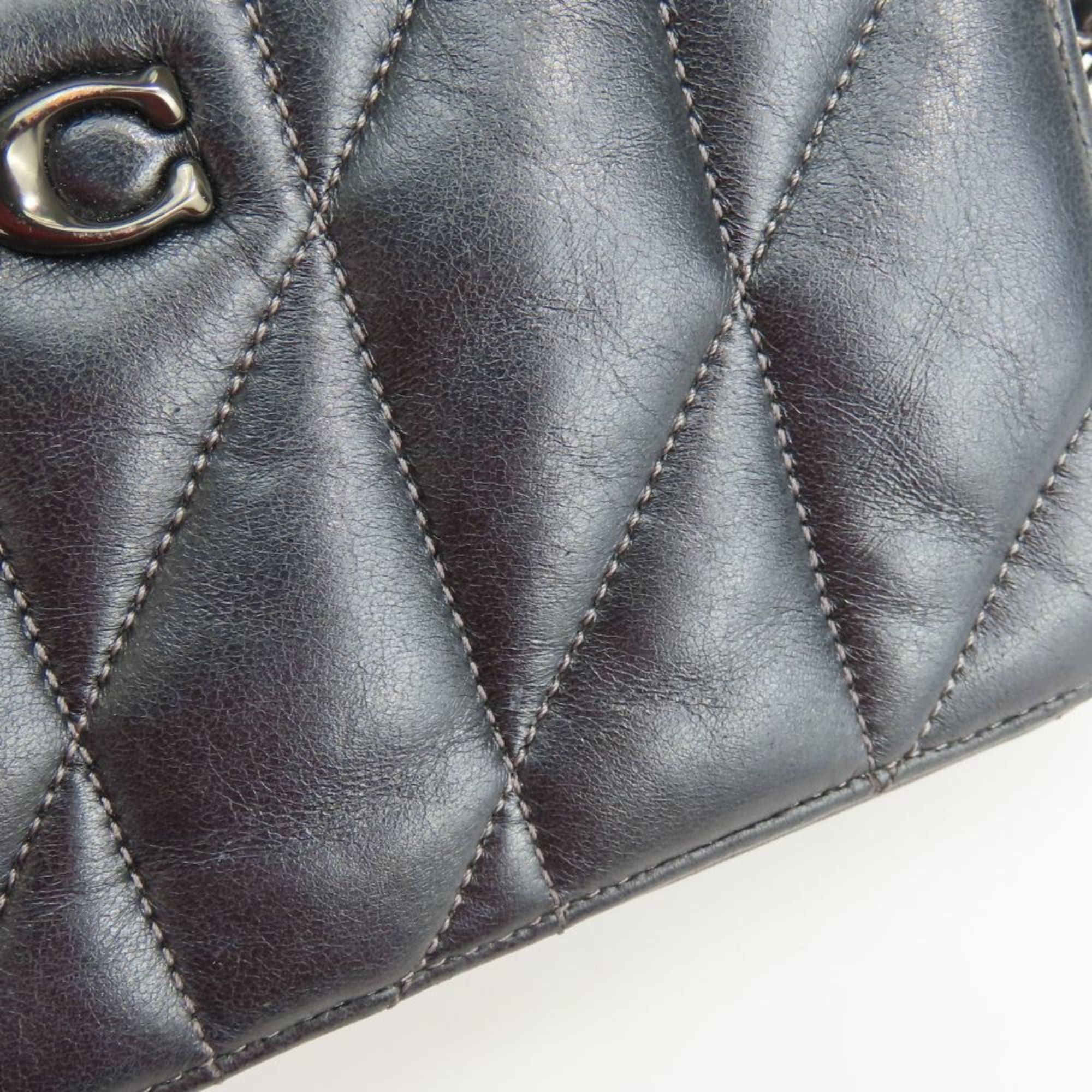 Coach Coach Shoulder Bag Pochette CM531 Leather Black 2-Way Pouch Women's COACH Size ONE SIZE - 7 Thumbnail