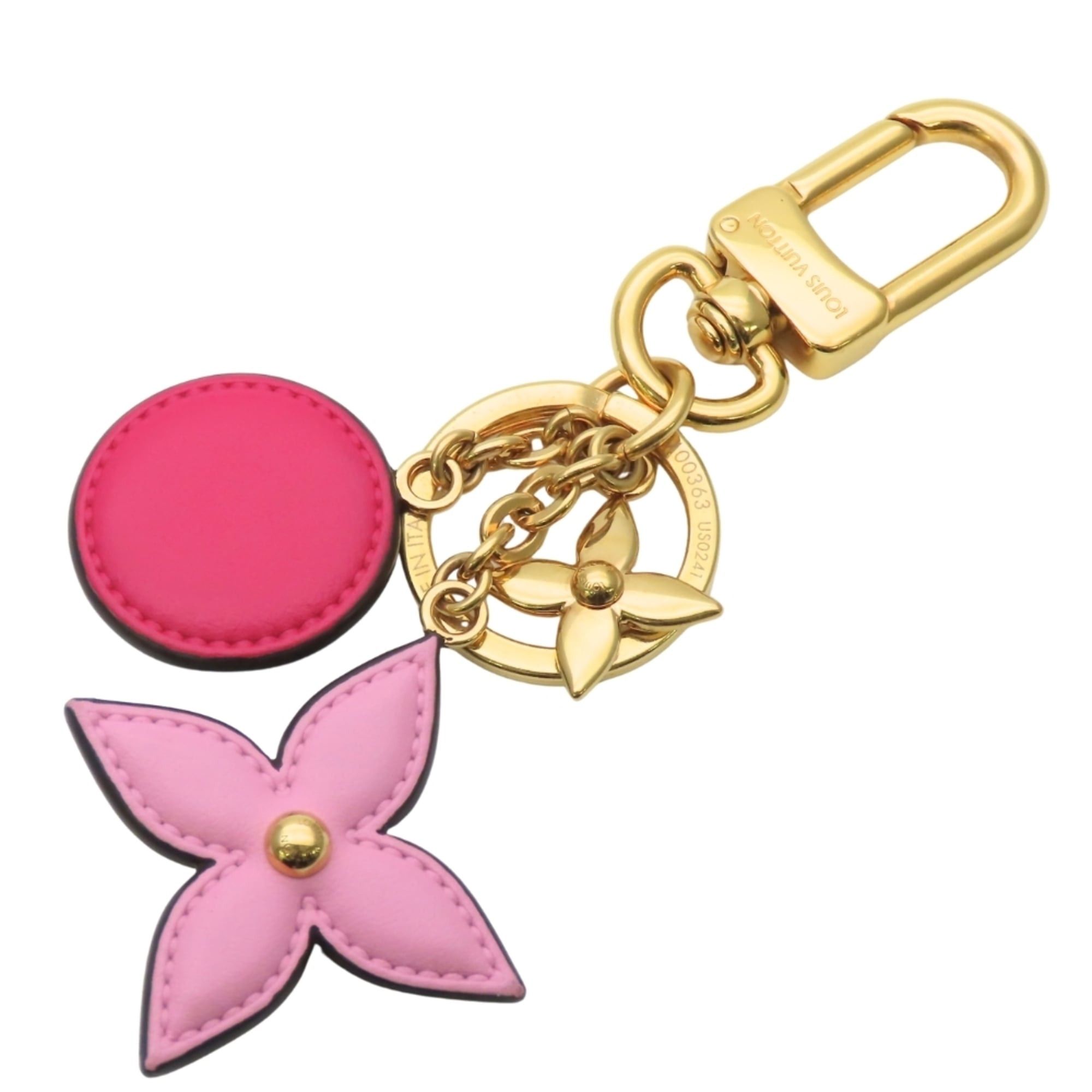 Louis Vuitton Louis Vuitton Porte-Clés Preppy Bag Charm M00363, Metal and Leather with Multicolored Gold Hardware Monogram Flower Key Ring, Women's, LOUIS VUITTON Size ONE SIZE - 3 Thumbnail
