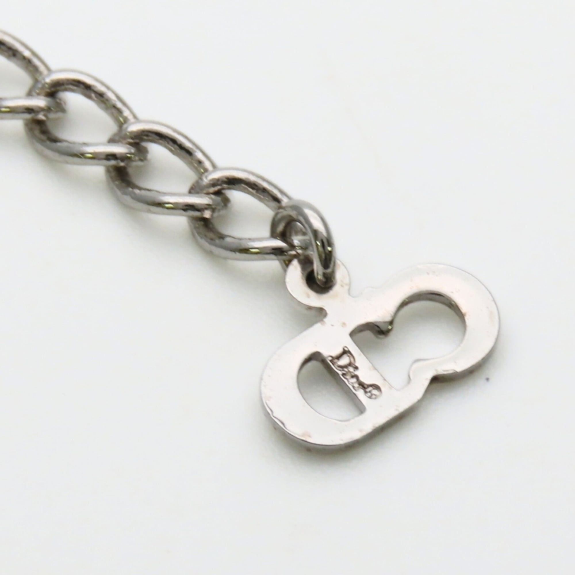 Dior Christian Dior Bracelet Logo Metal Silver Red Heart Women's Size ONE SIZE - 9 Thumbnail