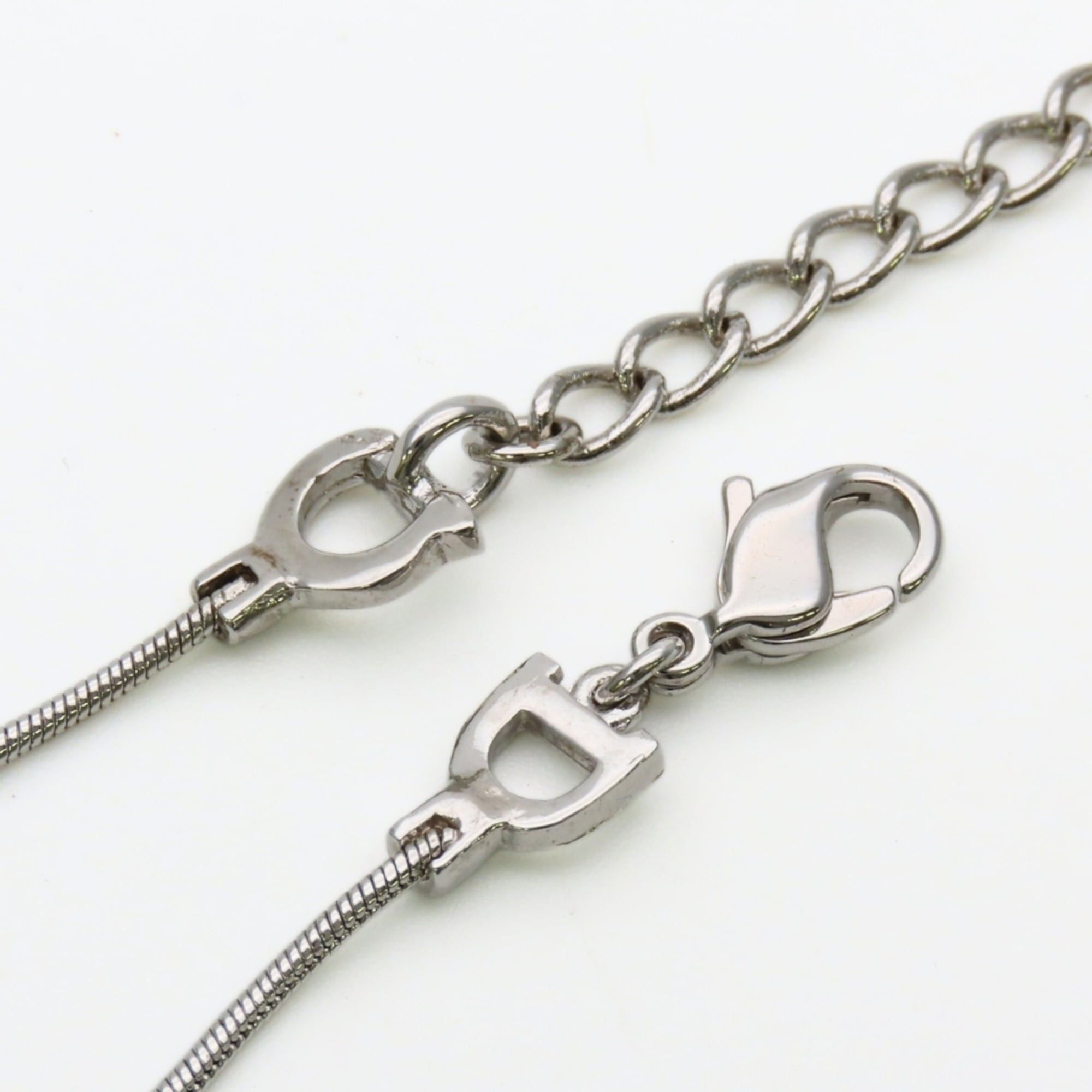 Dior Christian Dior Bracelet Logo Metal Silver Red Heart Women's Size ONE SIZE - 7 Thumbnail