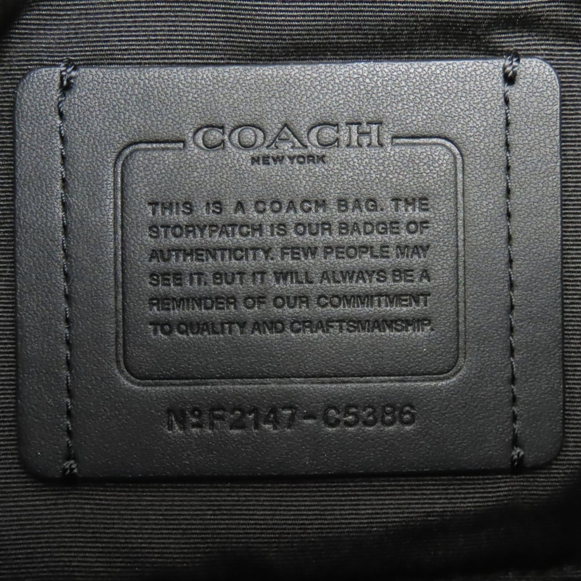 Coach Coach Signature Body Bag C5386 Canvas Leather Black Beige Women's Men's COACH Size ONE SIZE - 21 Thumbnail