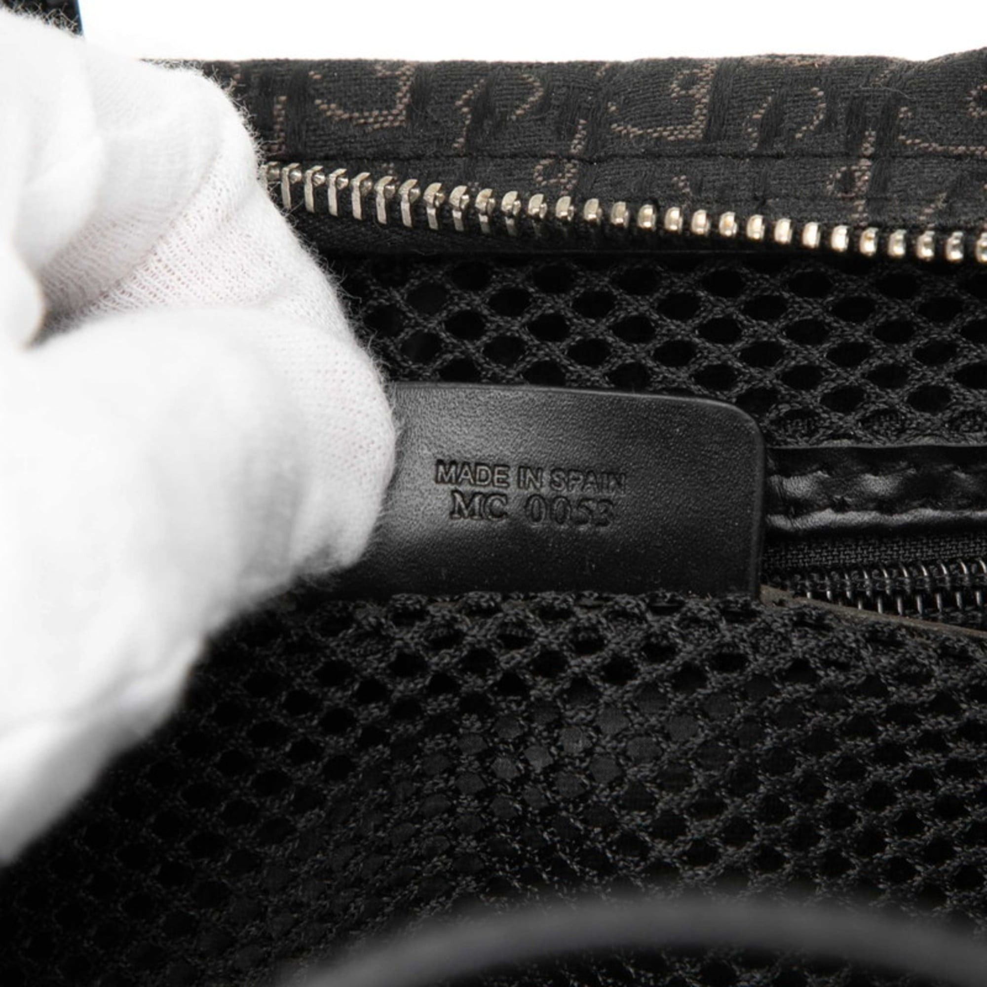 Dior Christian Dior Dior Trotter Mini Handbag with Cosmetic Pouch, Black Canvas and Leather, Women's, Size ONE SIZE - 6 Thumbnail