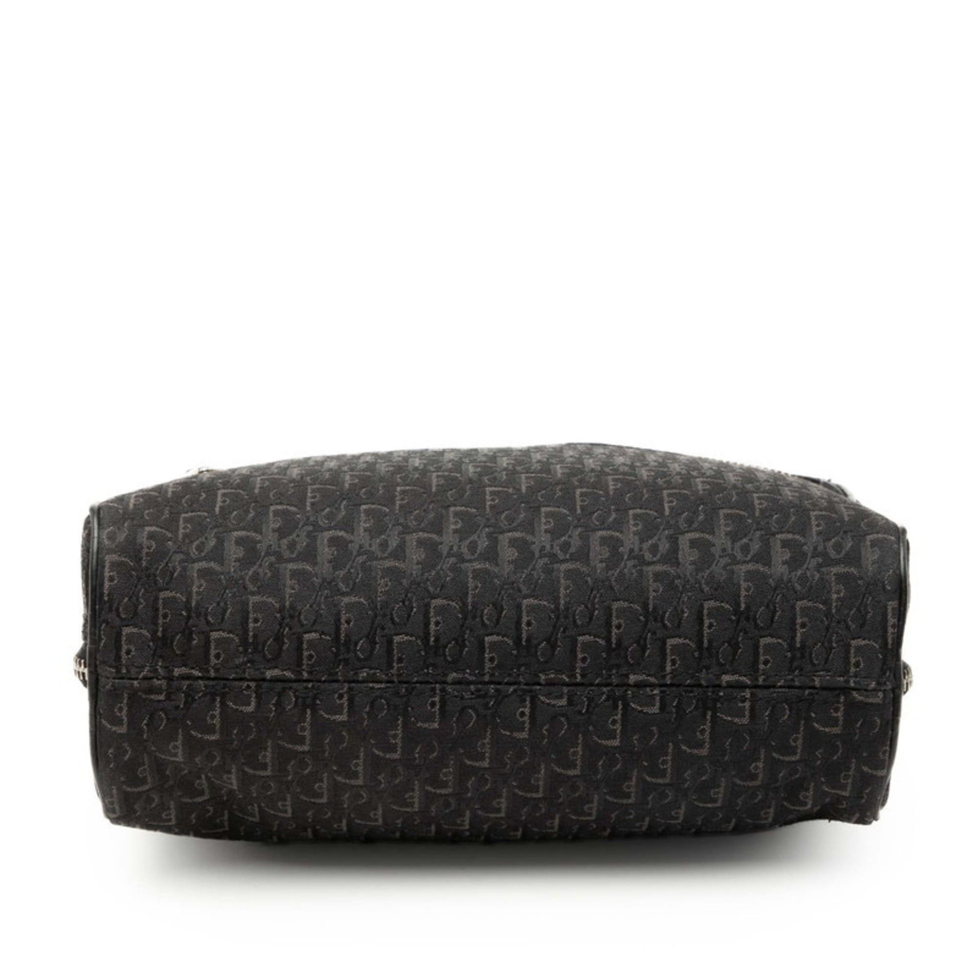 Dior Christian Dior Dior Trotter Mini Handbag with Cosmetic Pouch, Black Canvas and Leather, Women's, Size ONE SIZE - 3 Thumbnail
