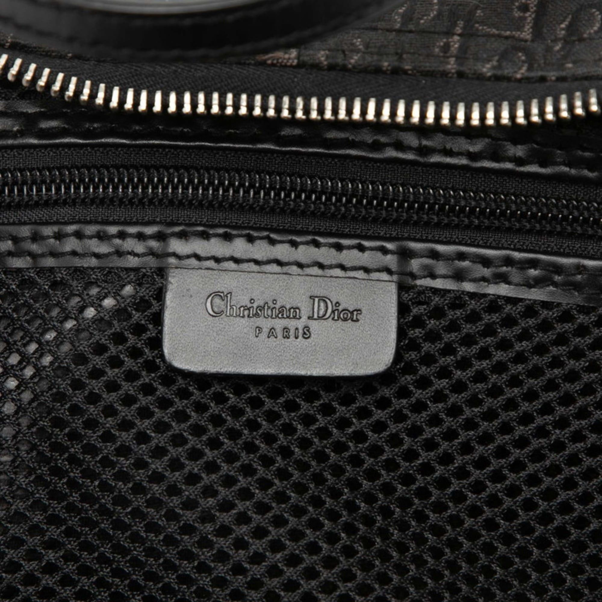 Dior Christian Dior Dior Trotter Mini Handbag with Cosmetic Pouch, Black Canvas and Leather, Women's, Size ONE SIZE - 5 Thumbnail