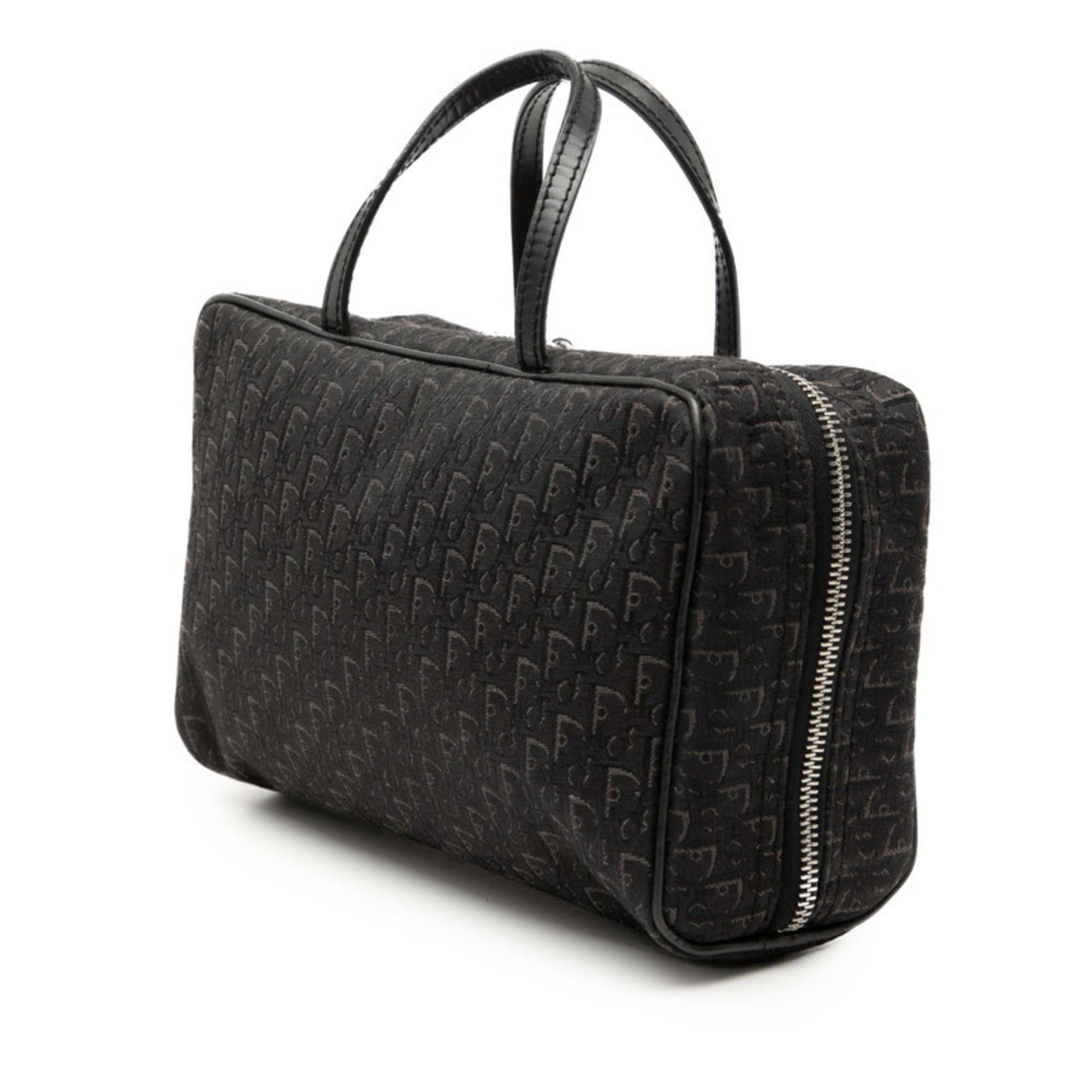 Dior Christian Dior Dior Trotter Mini Handbag with Cosmetic Pouch, Black Canvas and Leather, Women's, Size ONE SIZE - 2 Thumbnail