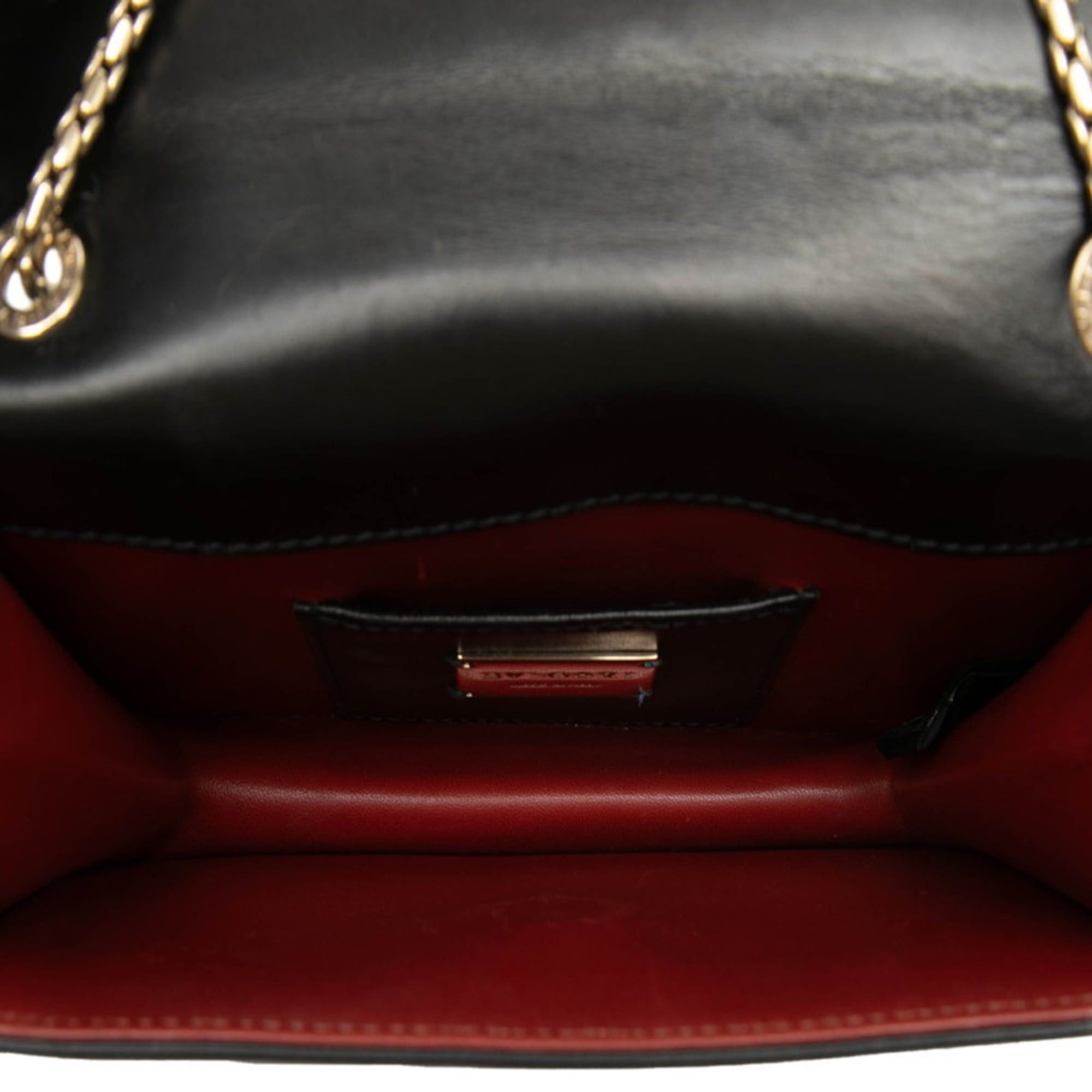 Bvlgari BVLGARI Serpenti Studded Chain Shoulder Bag in Black Leather for Women Size ONE SIZE - 4 Thumbnail
