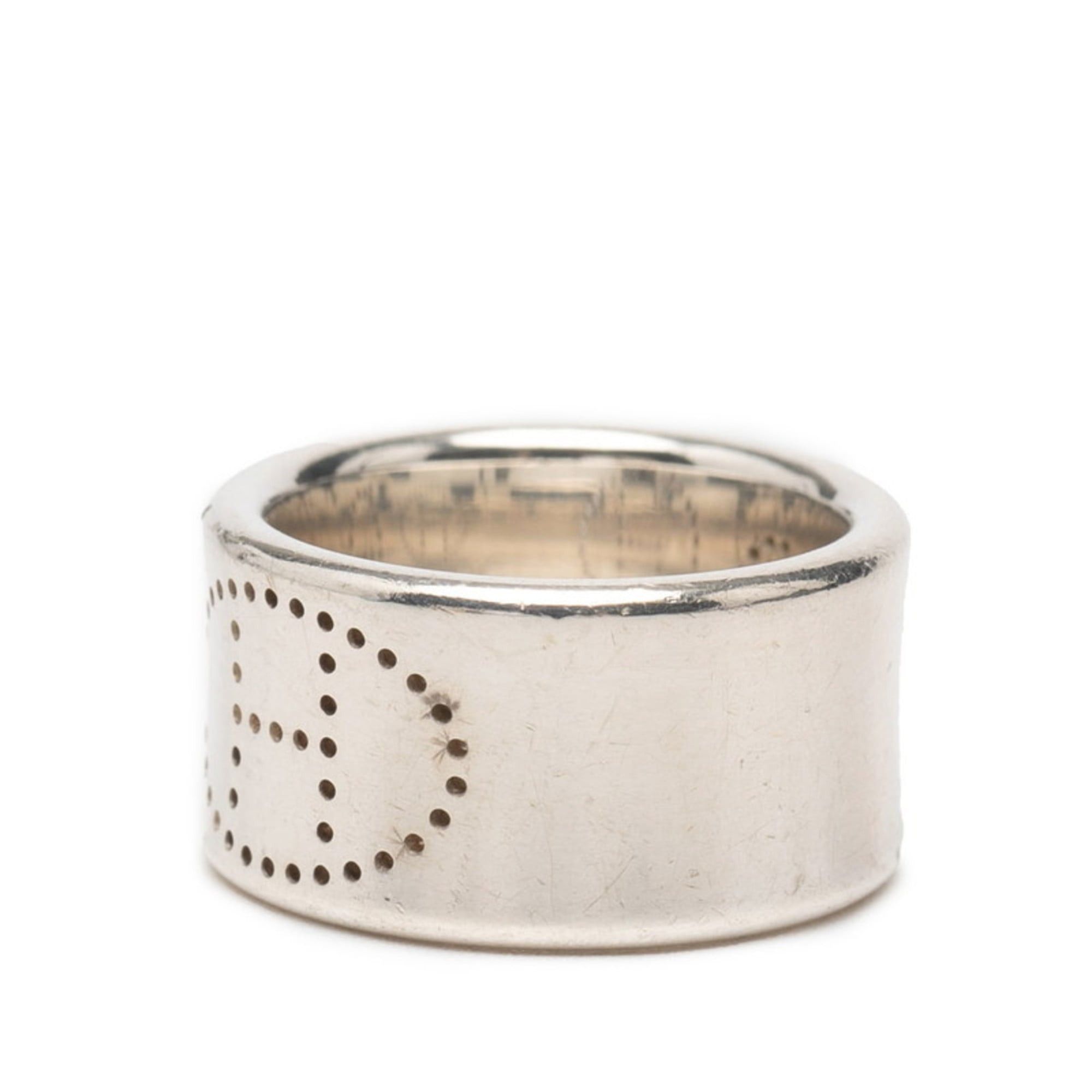Hermes Eclipse Ribbon Ring #51 SV925 Silver Women's HERMES