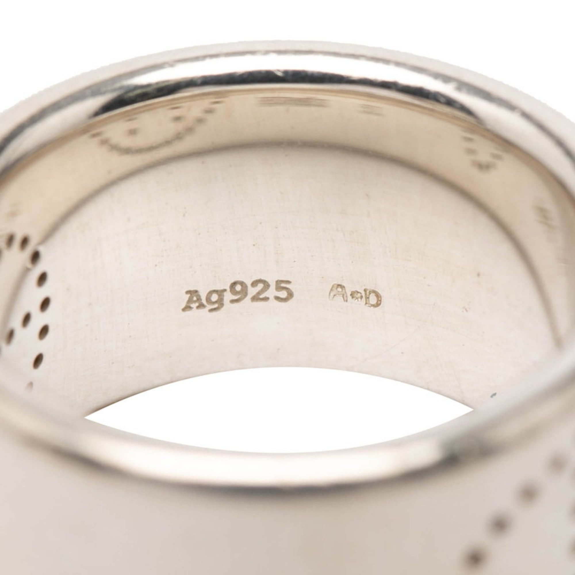 Hermes Eclipse Ribbon Ring #51 SV925 Silver Women's HERMES