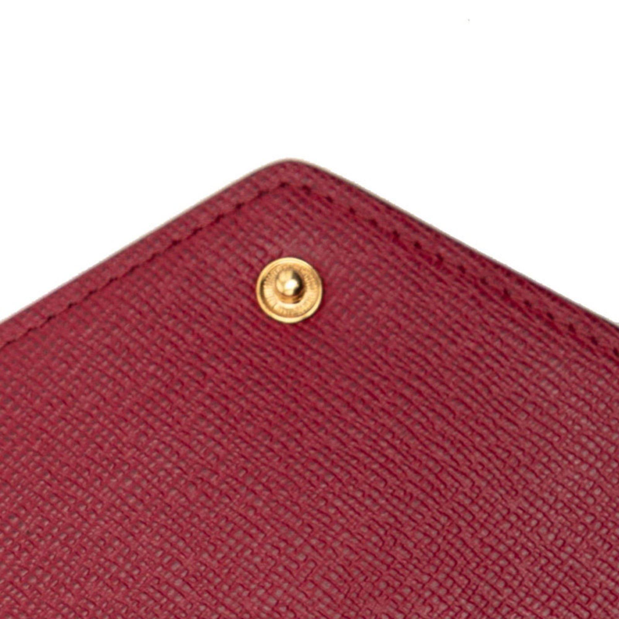 Louis Vuitton Louis Vuitton Monogram Portefeuille Victorine Tri-fold Wallet M41938 Brown Fuchsia Leather Women's LOUIS VUITTON Size ONE SIZE - 5 Thumbnail
