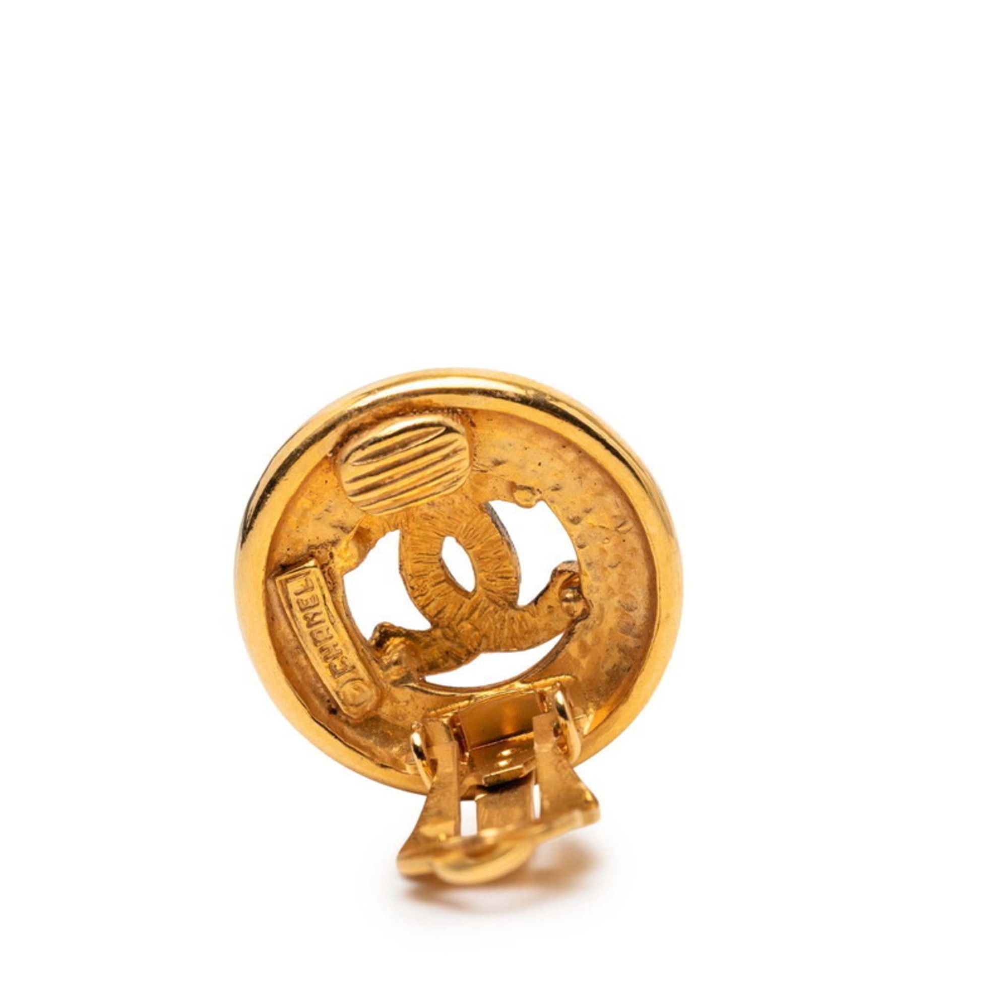 Chanel CHANEL Coco Mark Earrings, Gold Plated, Women's, Size ONE SIZE - 3 Thumbnail